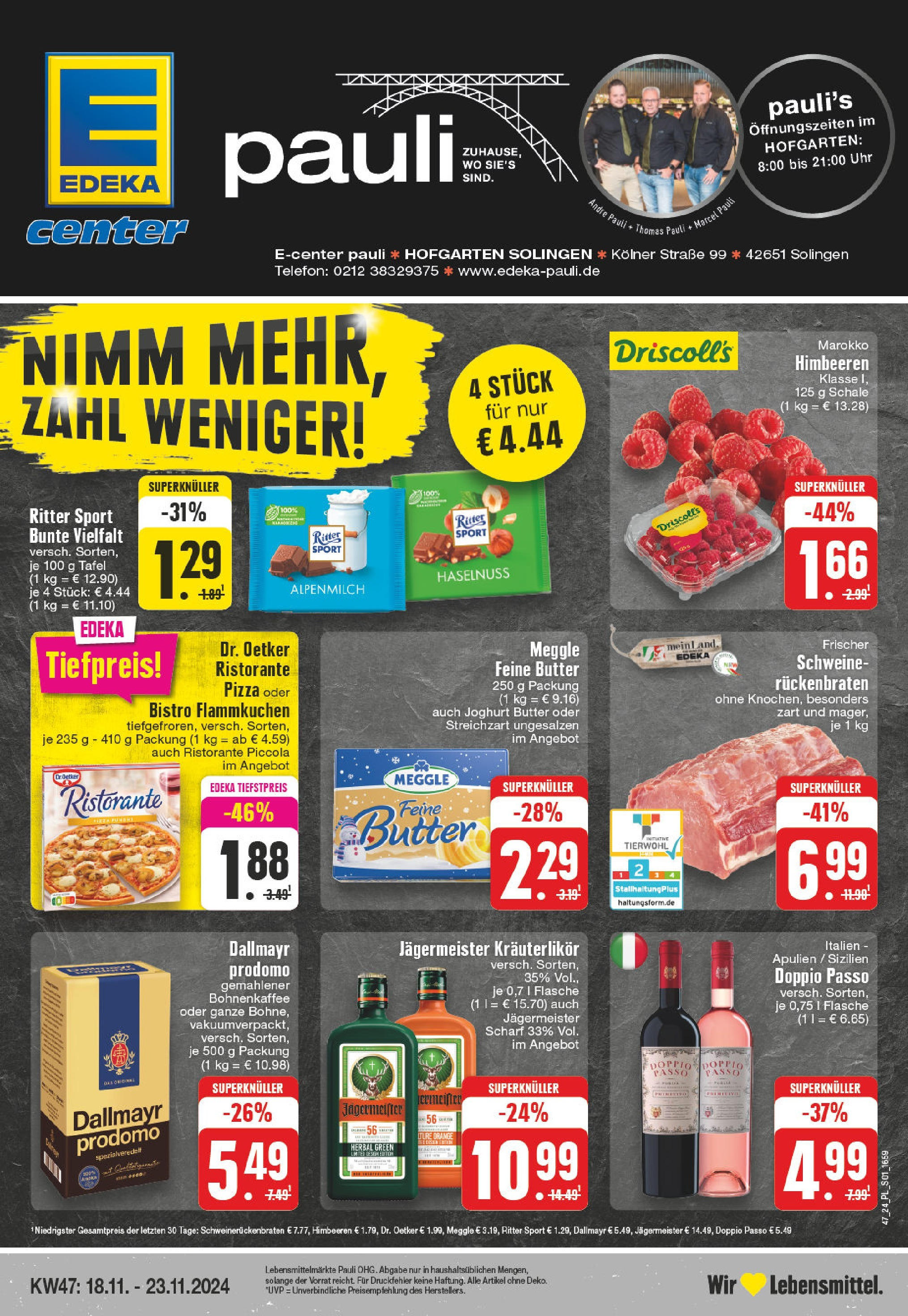 EDEKA Prospekt ab 17.11.2024 - E center: Wochenangebote Online