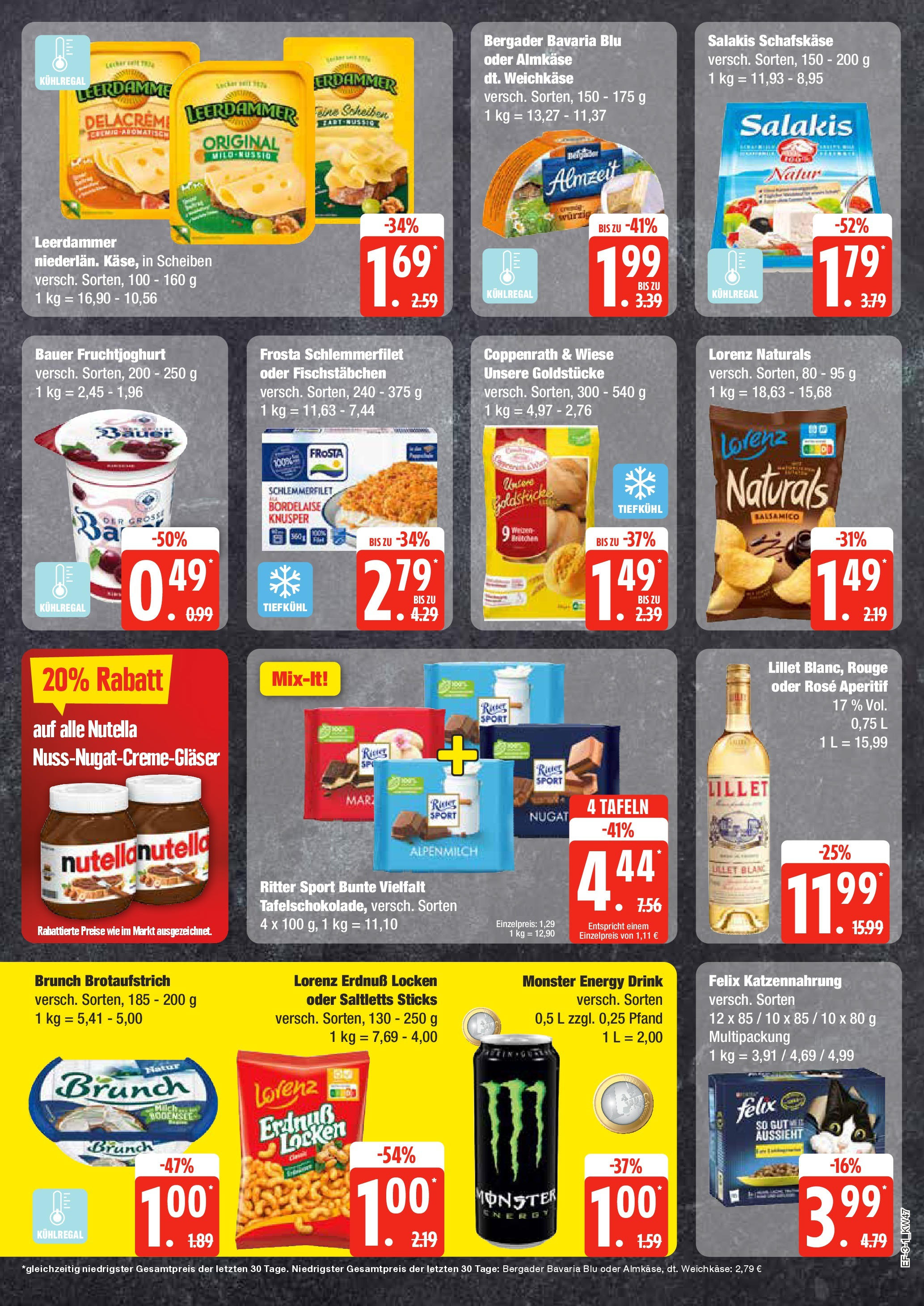 Edeka - EDEKA: Wochenangebote (ab 17.11.2024) » Angebote Online | Seite: 3 | Produkte: Ritter sport, Fruchtjoghurt, Salakis, Schafskase