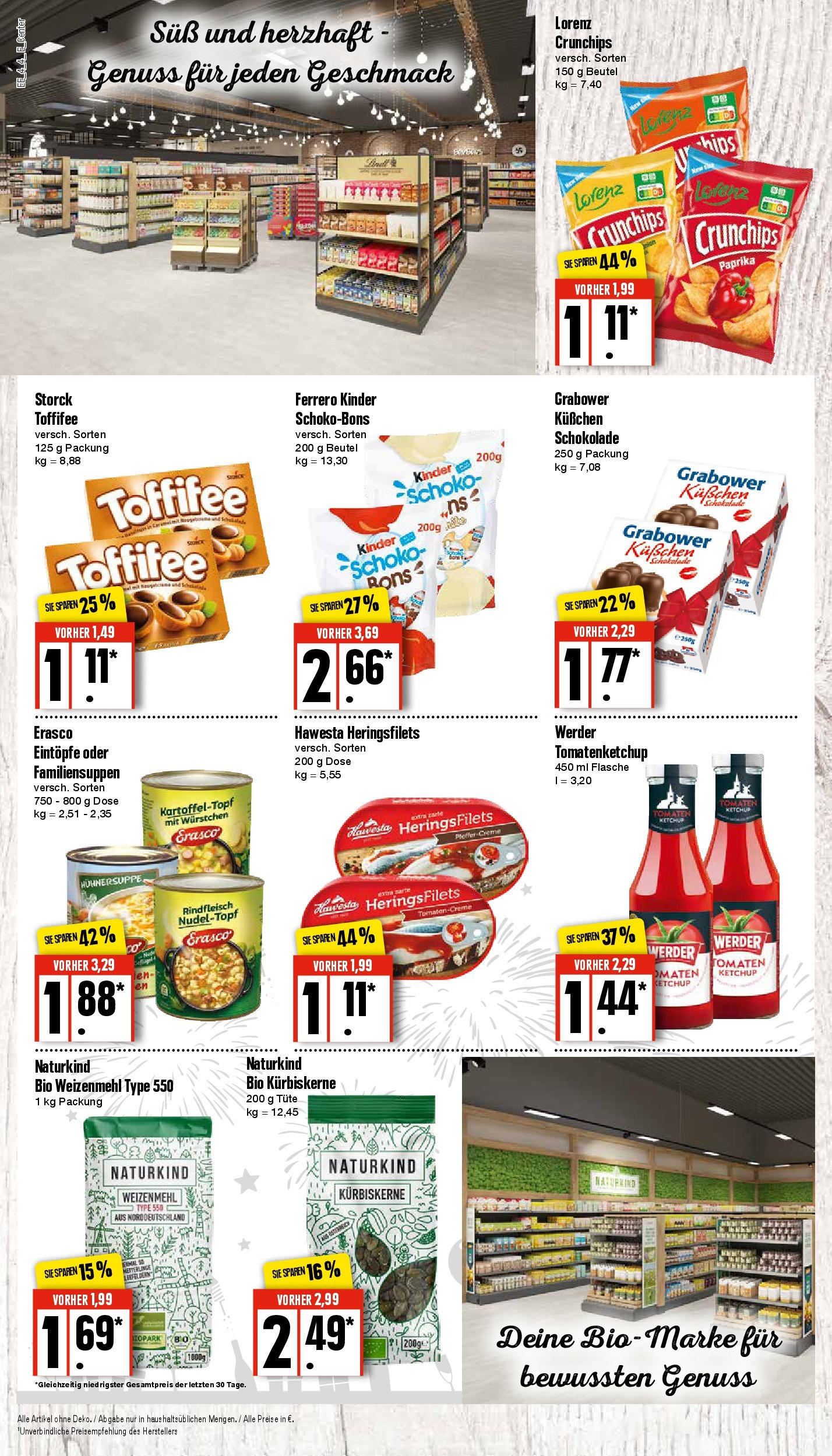 Edeka - EDEKA: Wochenangebote (ab 17.11.2024) » Angebote Online | Seite: 4 | Produkte: Schokolade, Paprika, Toffifee, Erasco