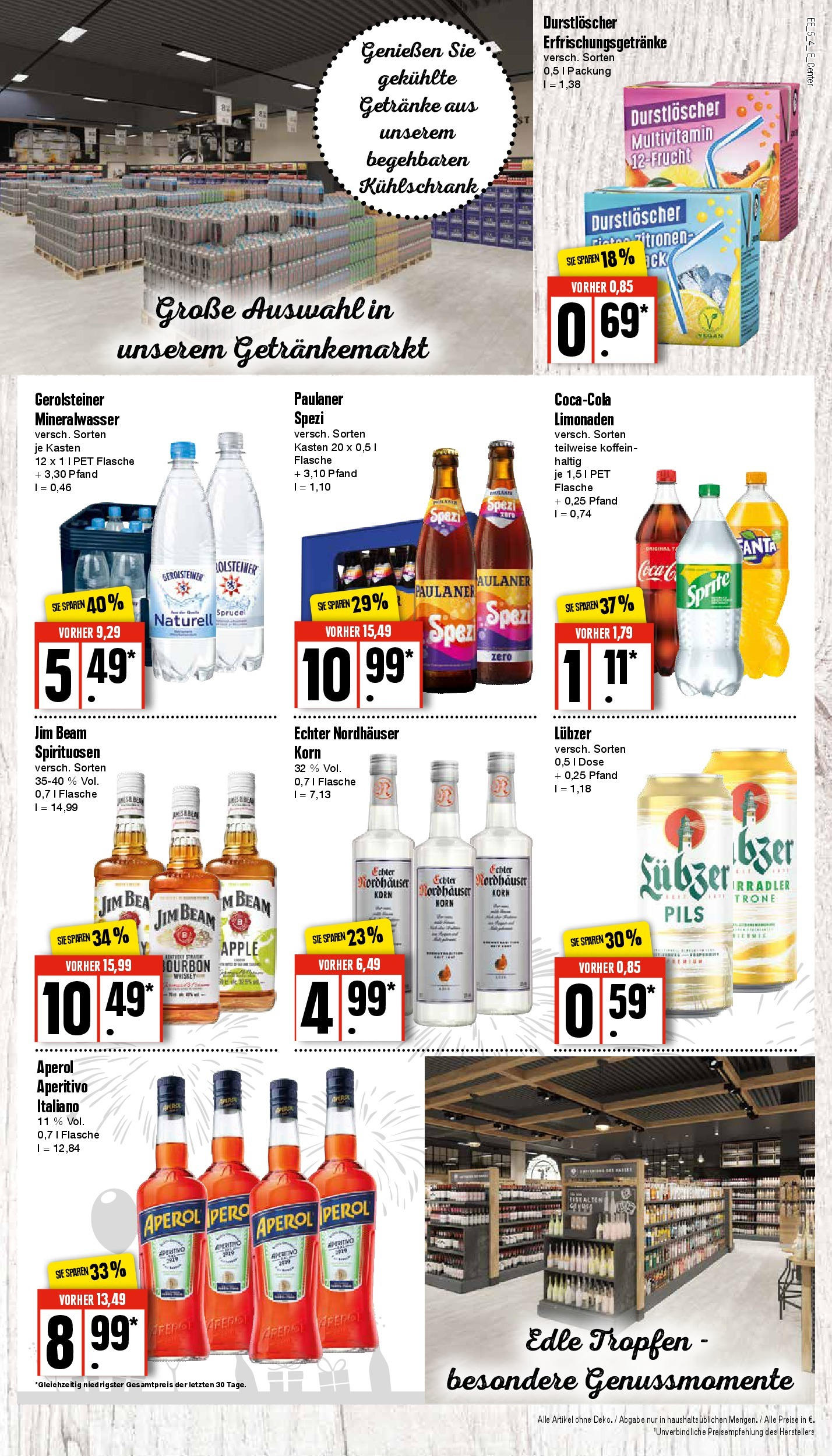 Edeka - EDEKA: Wochenangebote (ab 17.11.2024) » Angebote Online | Seite: 5 | Produkte: Jim beam, Mineralwasser, Whiskey, Lubzer