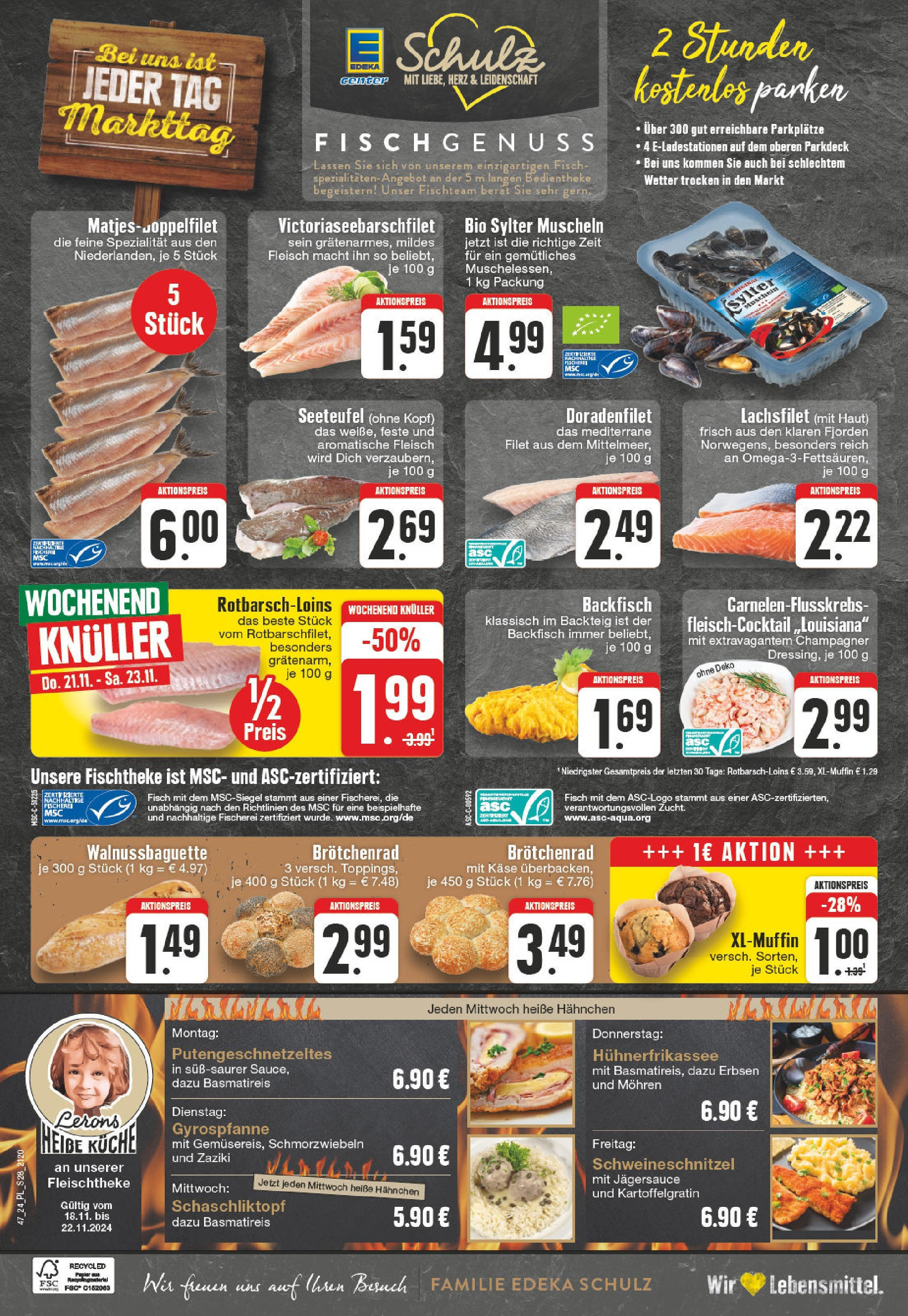 Edeka - E center: Wochenangebote (ab 17.11.2024) » Angebote Online | Seite: 28 | Produkte: Basmatireis, Küche, Fleisch, Erbsen