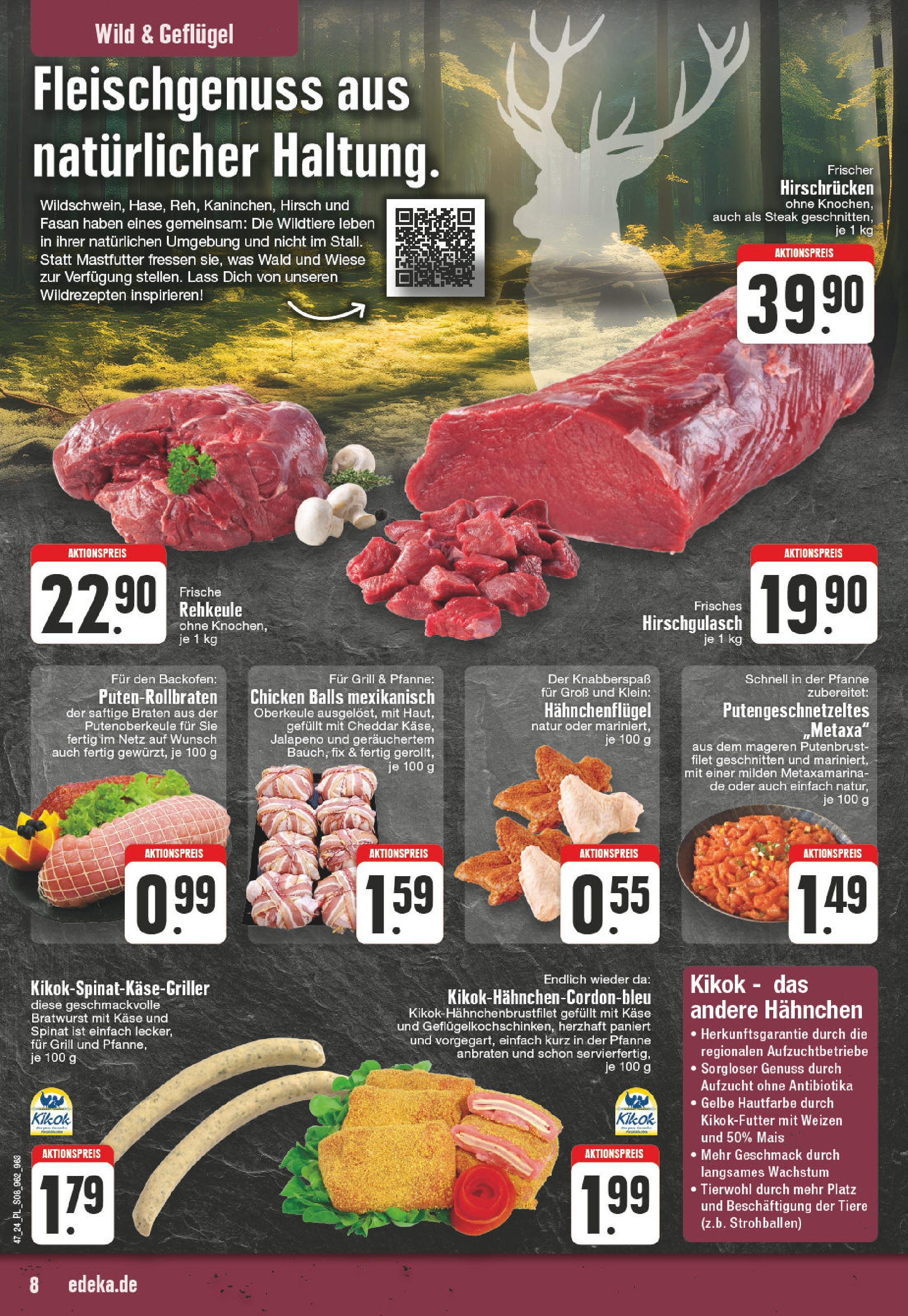 Edeka - E center: Wochenangebote (ab 17.11.2024) » Angebote Online | Seite: 8 | Produkte: Grill, Hahnchen, Käse, Bratwurst