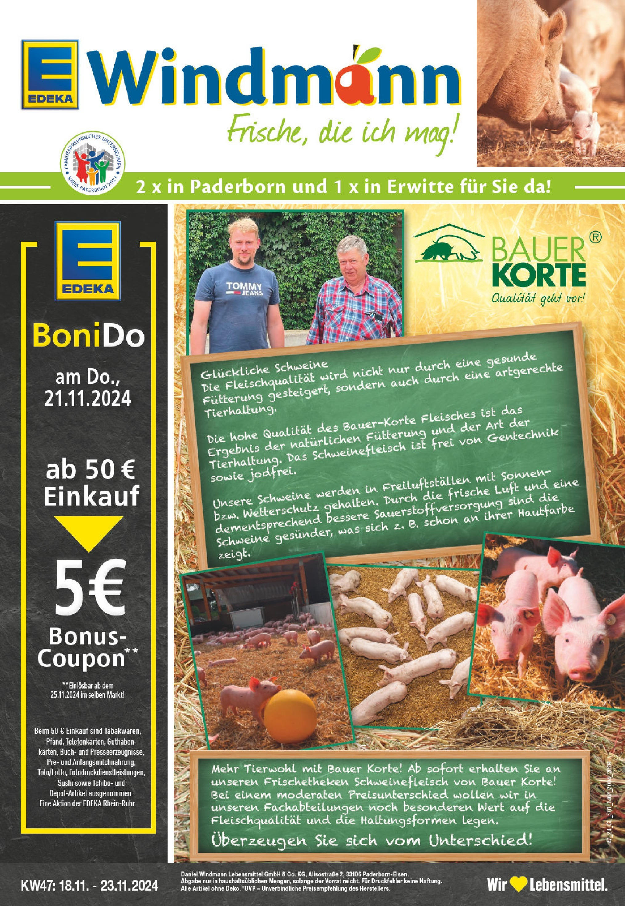 Edeka - EDEKA: Wochenangebote (ab 17.11.2024) » Angebote Online | Seite: 1 | Produkte: Schweinefleisch, Jeans