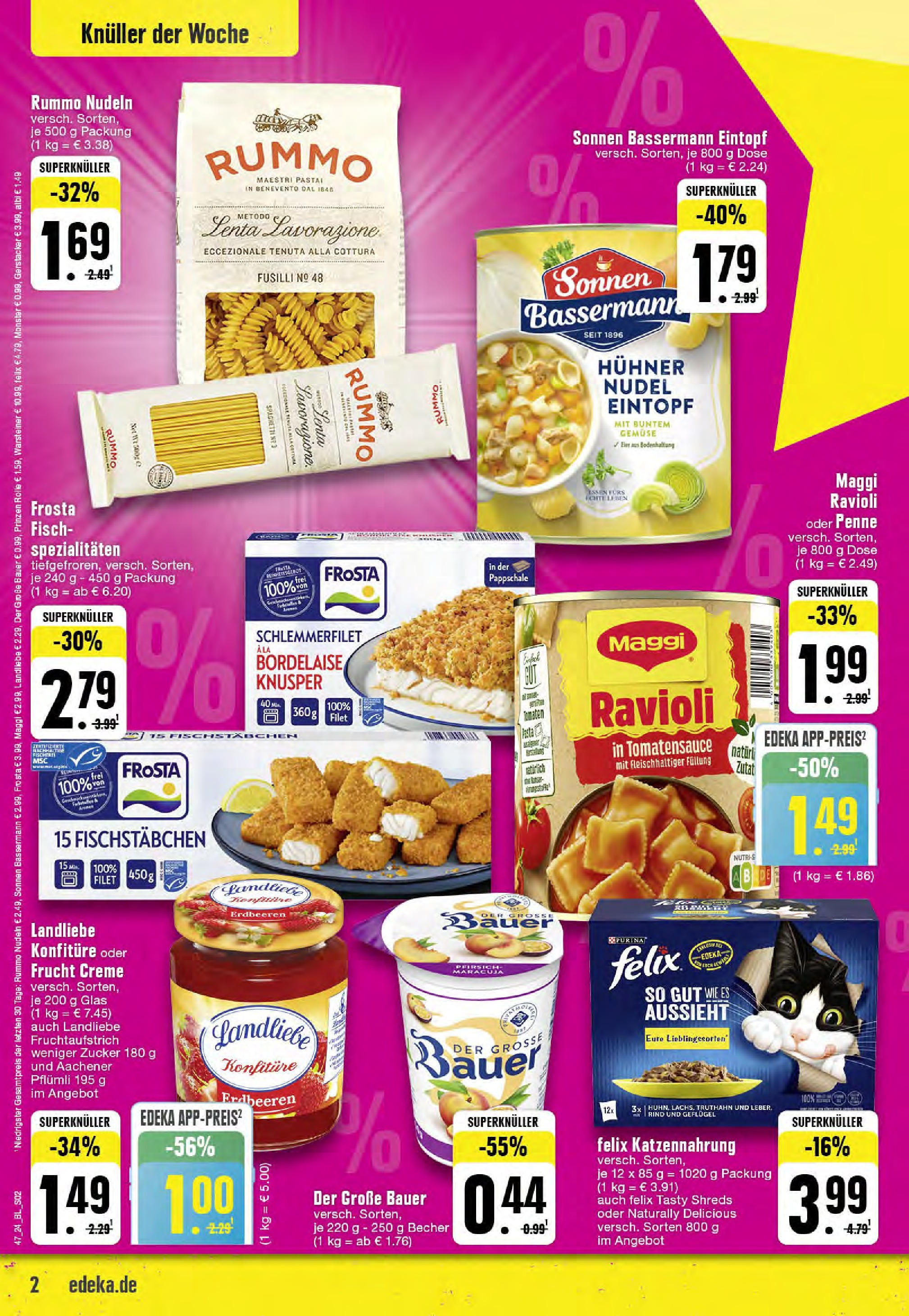 Edeka - EDEKA: Wochenangebote (ab 17.11.2024) » Angebote Online | Seite: 2 | Produkte: Frosta, Gemüse, Zucker, Warsteiner