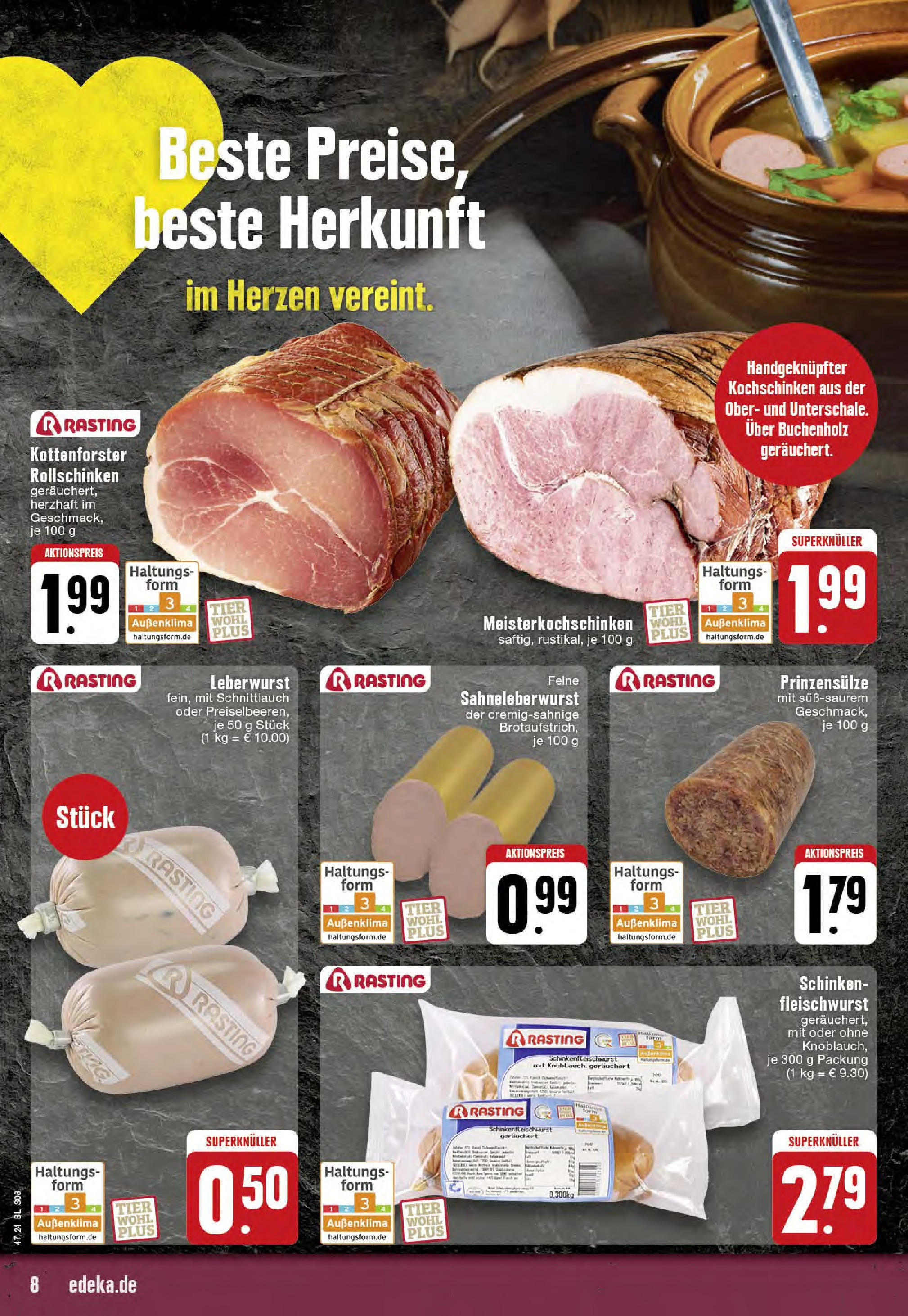 Edeka - EDEKA: Wochenangebote (ab 17.11.2024) » Angebote Online | Seite: 8 | Produkte: Schinken