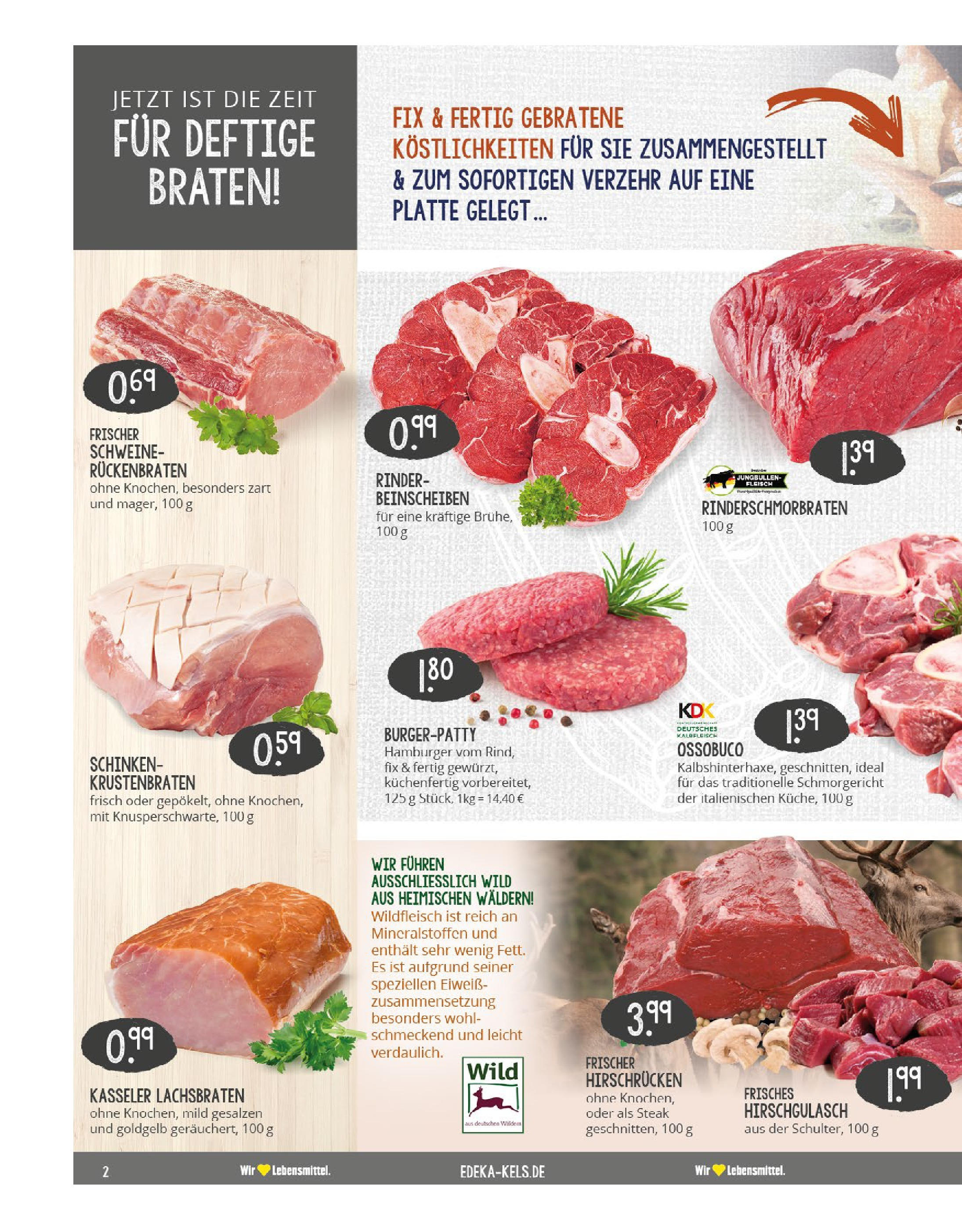 Edeka - EDEKA: Wochenangebote (ab 17.11.2024) » Angebote Online | Seite: 2 | Produkte: Krustenbraten, Schinken, Steak, Fleisch