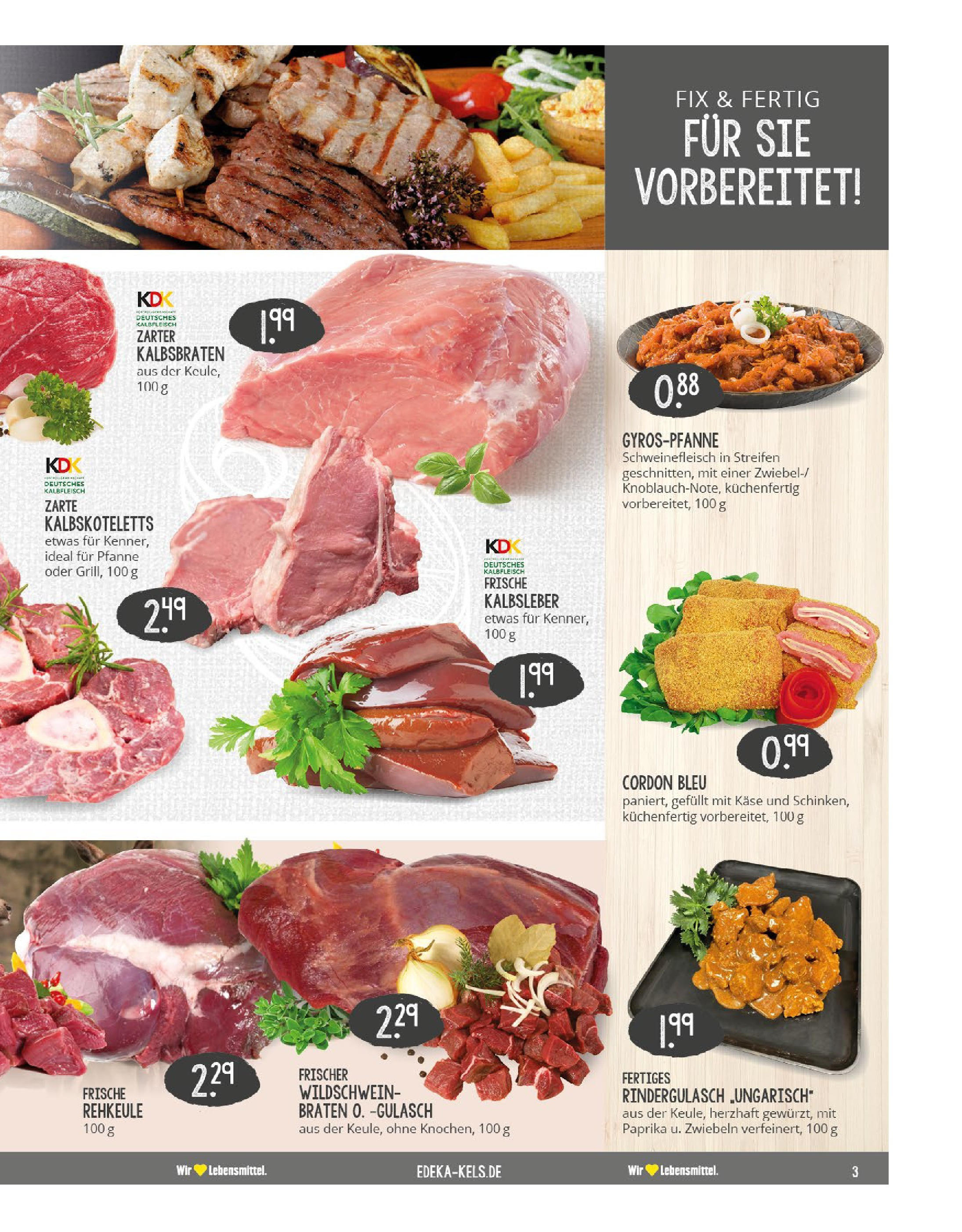 Edeka - EDEKA: Wochenangebote (ab 17.11.2024) » Angebote Online | Seite: 3 | Produkte: Käse, Kalbsleber, Paprika, Gulasch