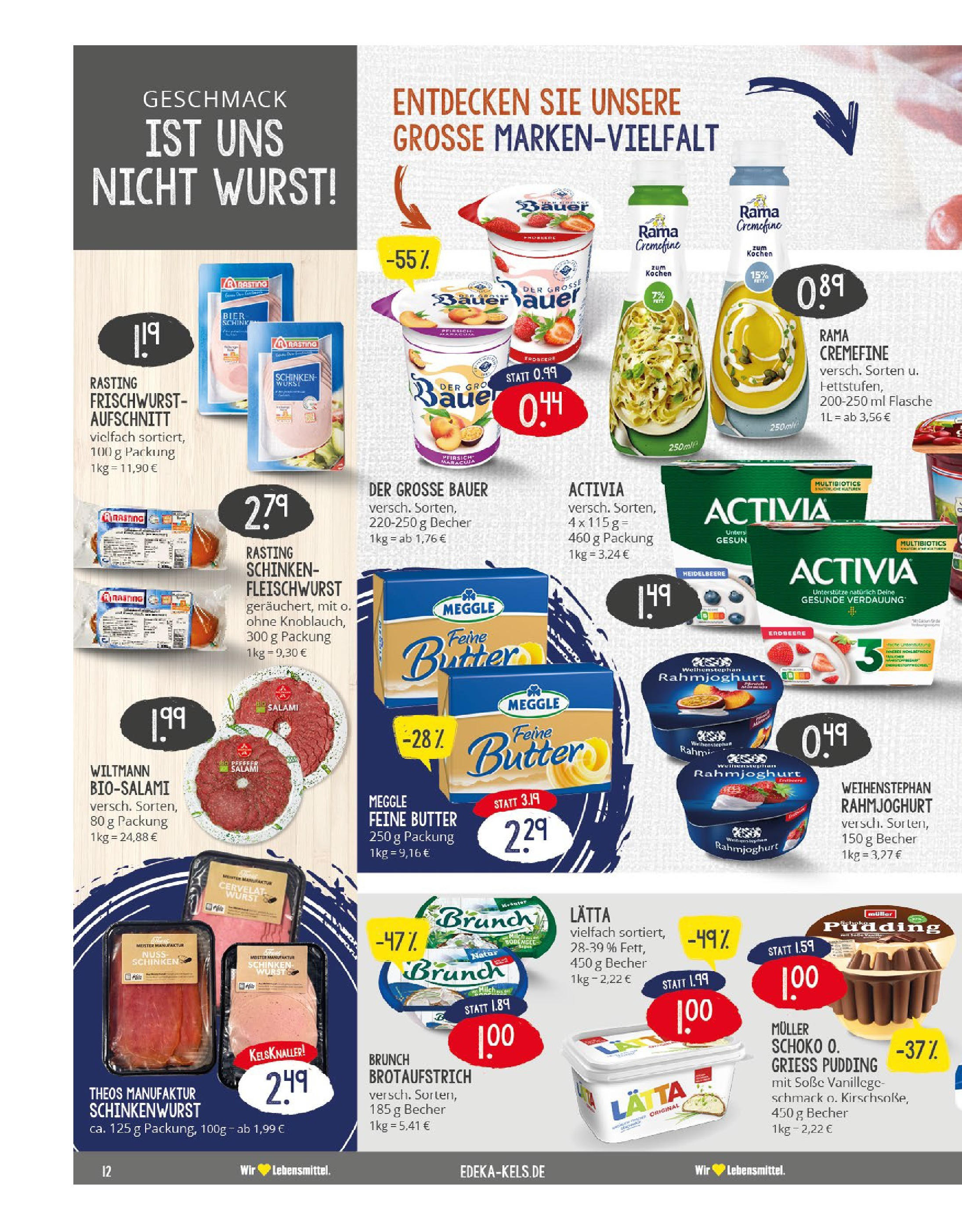 Edeka - EDEKA: Wochenangebote (ab 17.11.2024) » Angebote Online | Seite: 12 | Produkte: Wurst, Lätta, Salami, Schinken