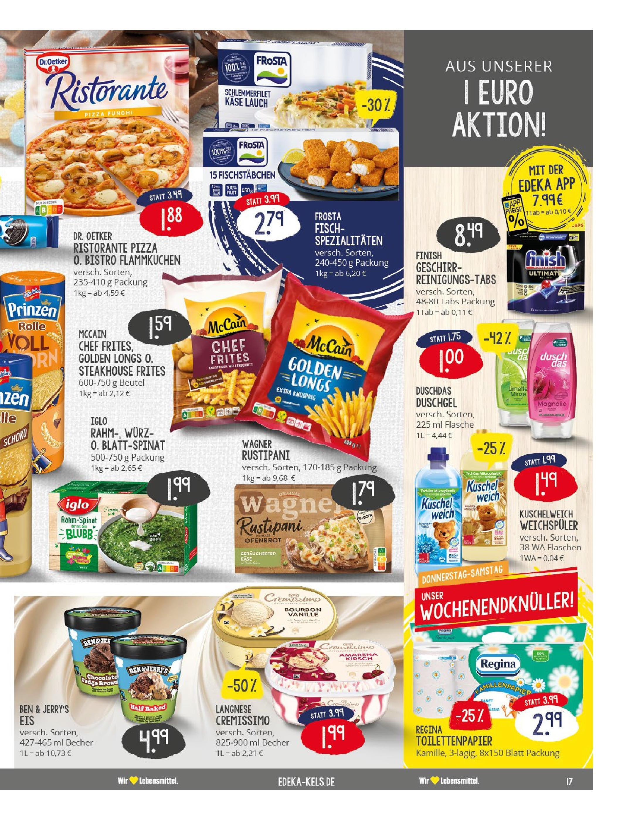 Edeka - EDEKA: Wochenangebote (ab 17.11.2024) » Angebote Online | Seite: 17 | Produkte: Ristorante, Duschgel, Pizza, Toilettenpapier