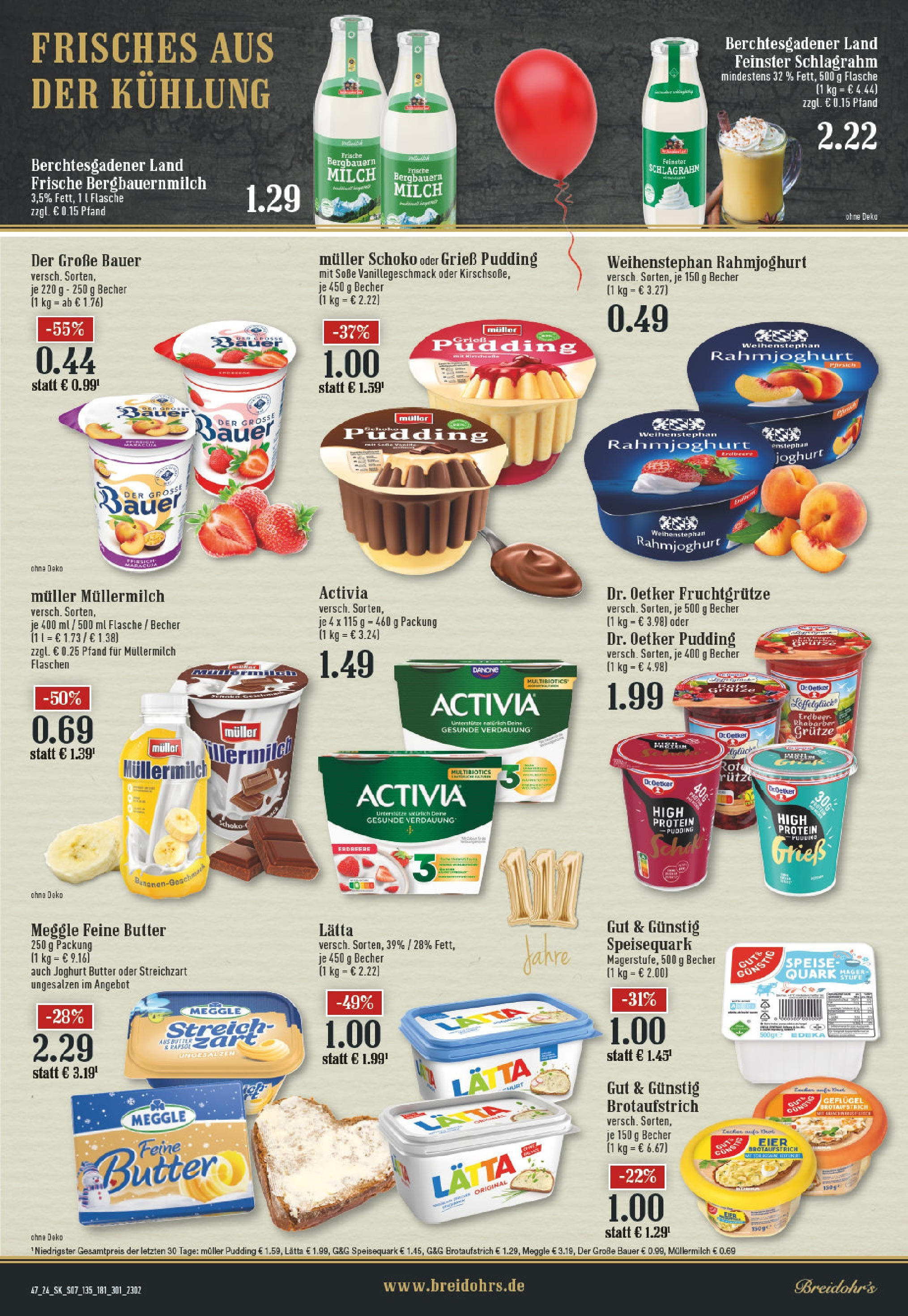 Edeka - EDEKA: Wochenangebote (ab 17.11.2024) » Angebote Online | Seite: 7 | Produkte: Quark, Milch, Joghurt, Speisequark