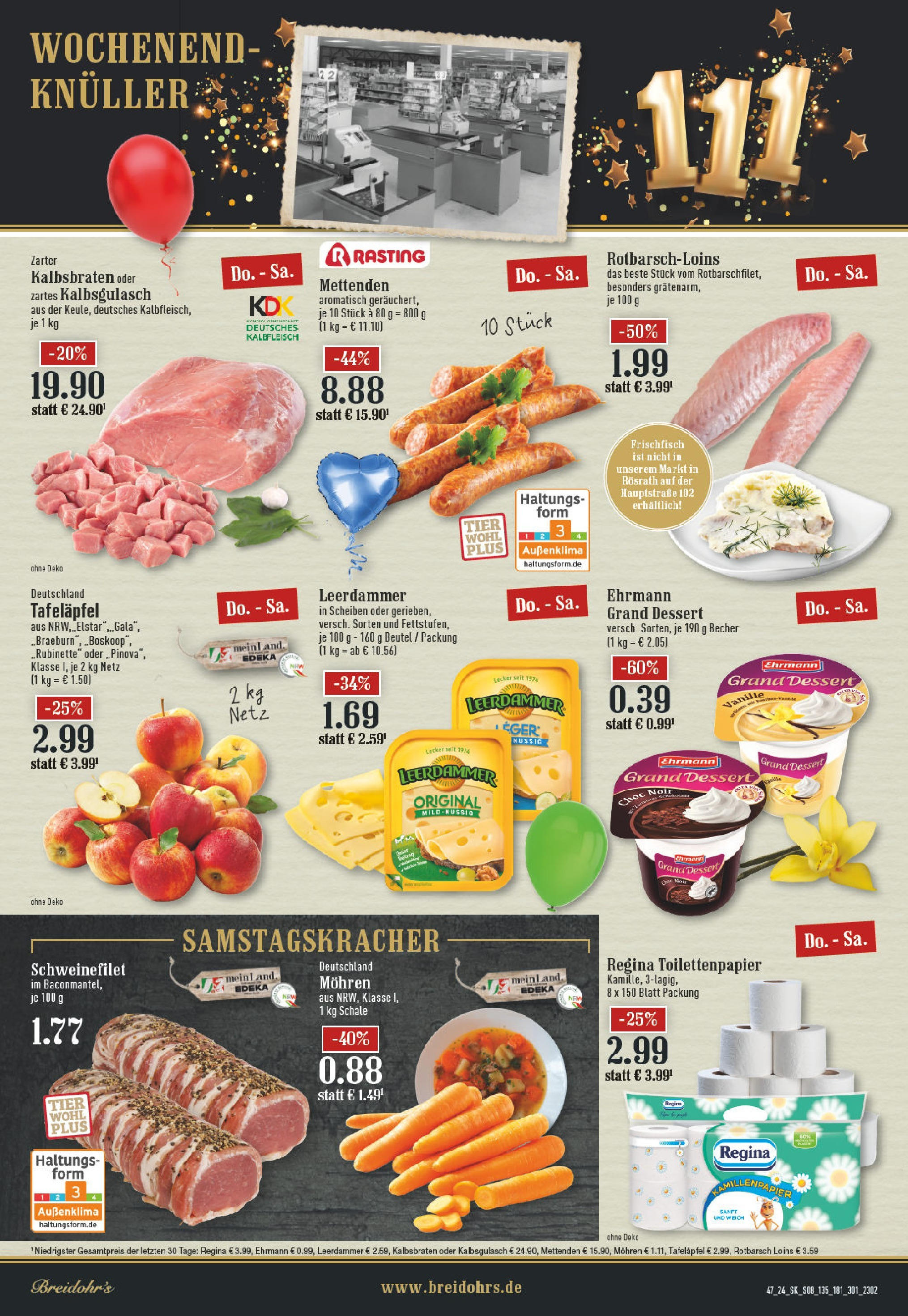 Edeka - EDEKA: Wochenangebote (ab 17.11.2024) » Angebote Online | Seite: 8 | Produkte: Leerdammer, Mohren, Schweinefilet, Toilettenpapier