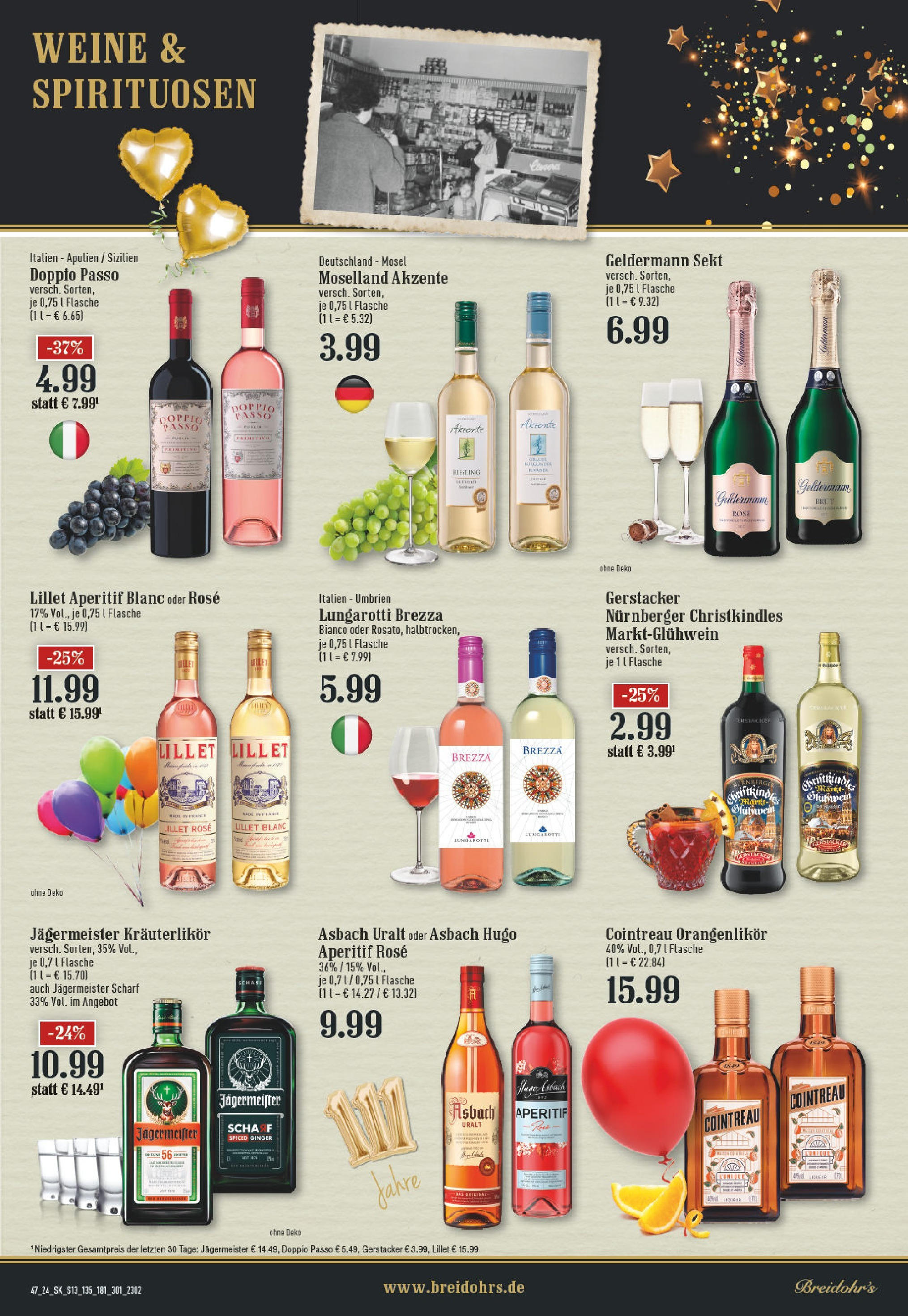 Edeka - EDEKA: Wochenangebote (ab 17.11.2024) » Angebote Online | Seite: 13 | Produkte: Sekt, Lillet, Doppio Passo, Asbach