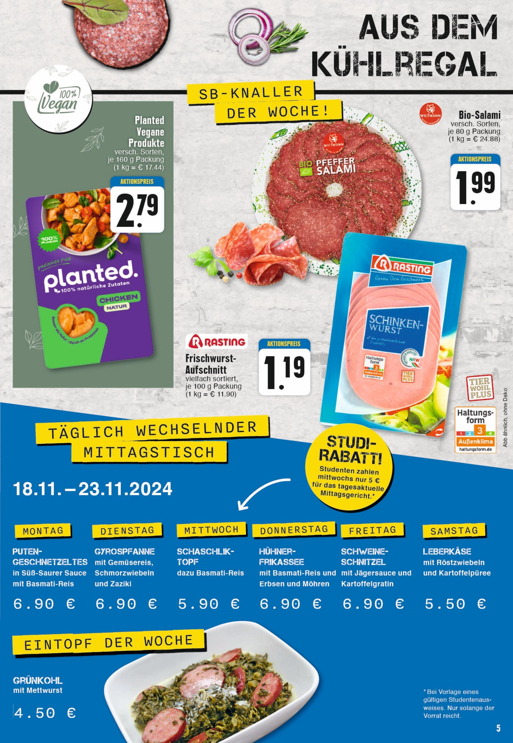 Edeka - EDEKA: Wochenangebote (ab 17.11.2024) » Angebote Online | Seite: 5 | Produkte: Basmatireis, Pfeffer, Wurst, Salami