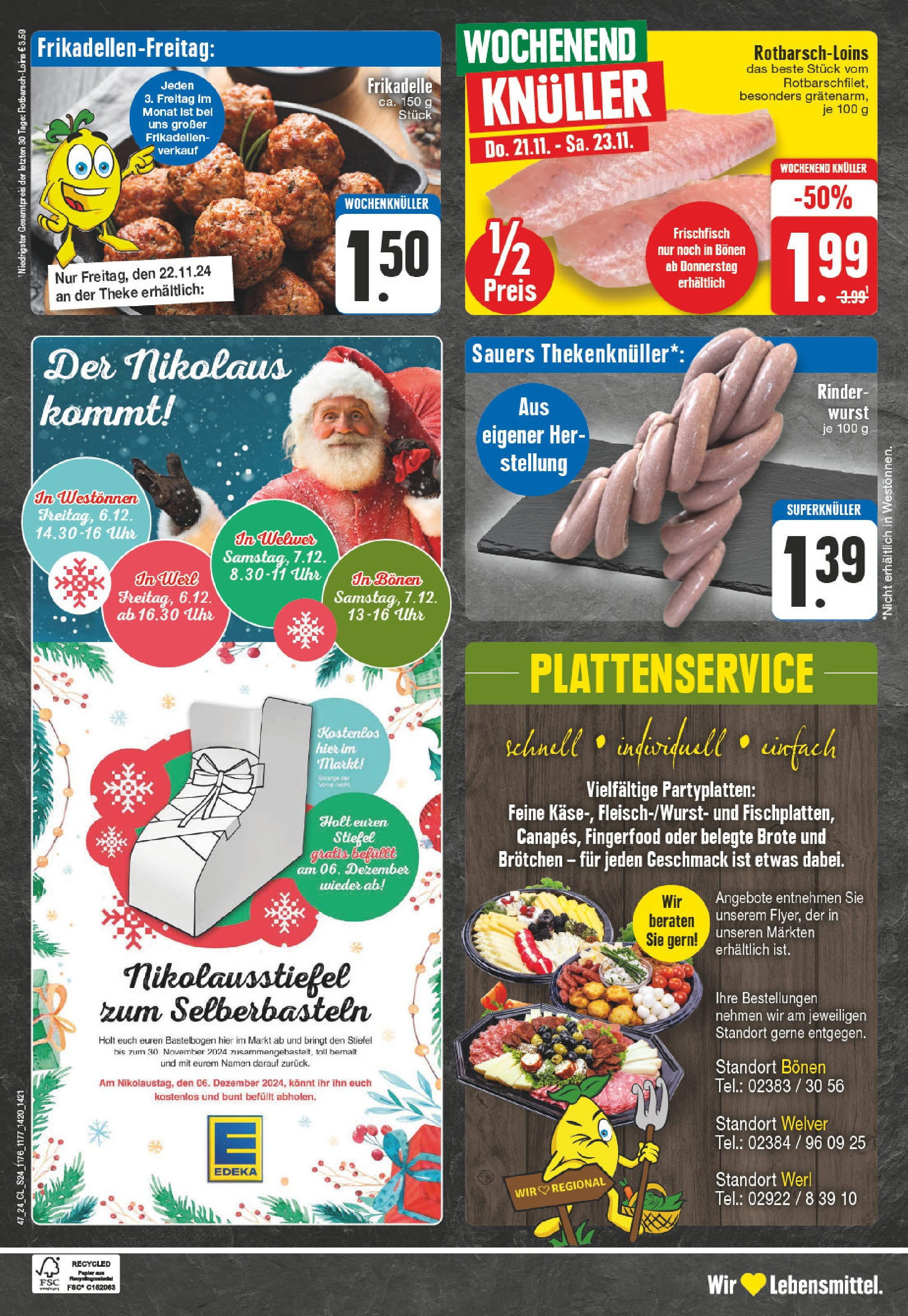 Edeka - EDEKA: Wochenangebote (ab 17.11.2024) » Angebote Online | Seite: 24 | Produkte: Theke, Wurst, Stiefel, Uhr