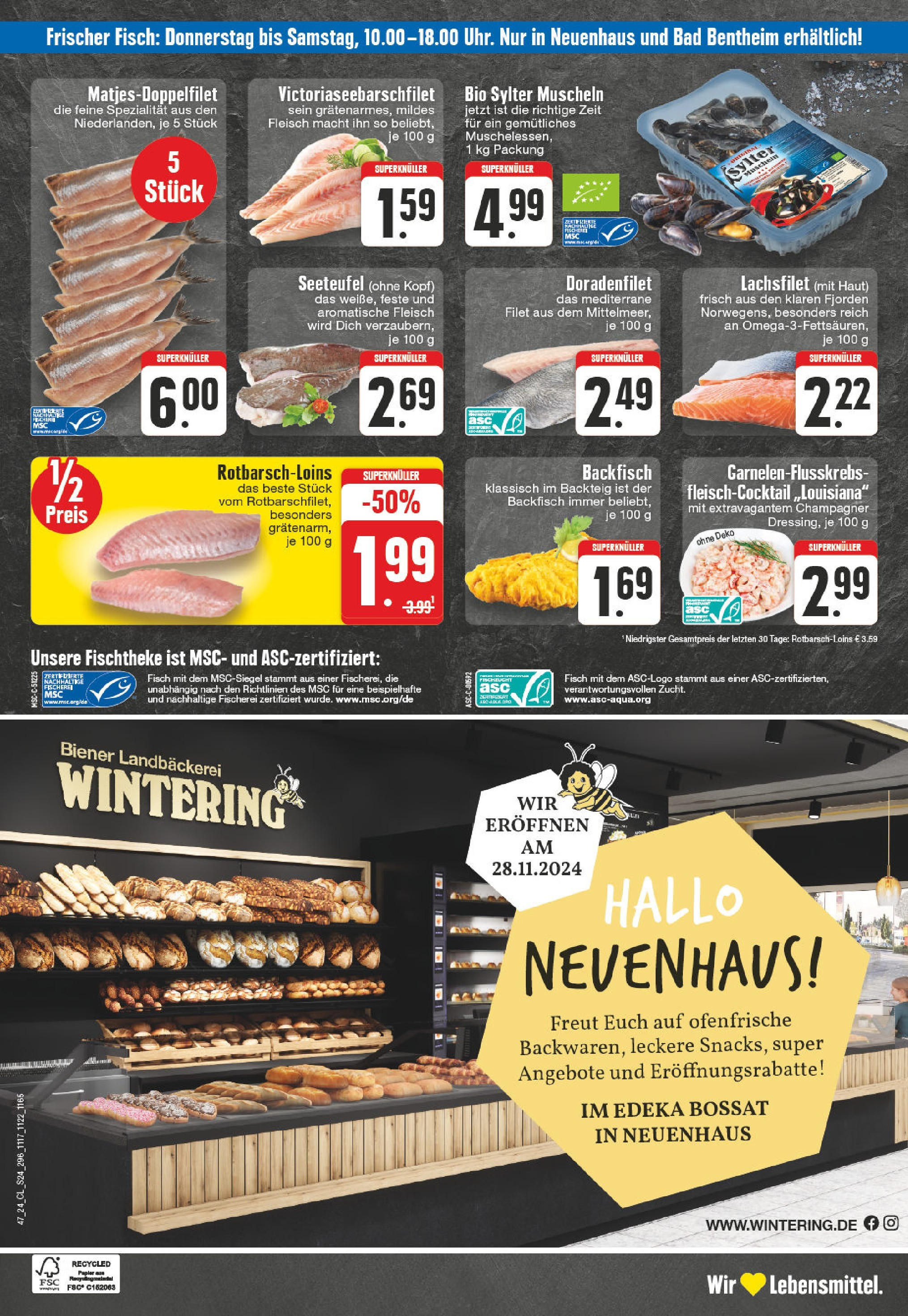 Edeka - EDEKA: Wochenangebote (ab 17.11.2024) » Angebote Online | Seite: 24 | Produkte: Bad, Ofenfrische, Fisch, Fleisch