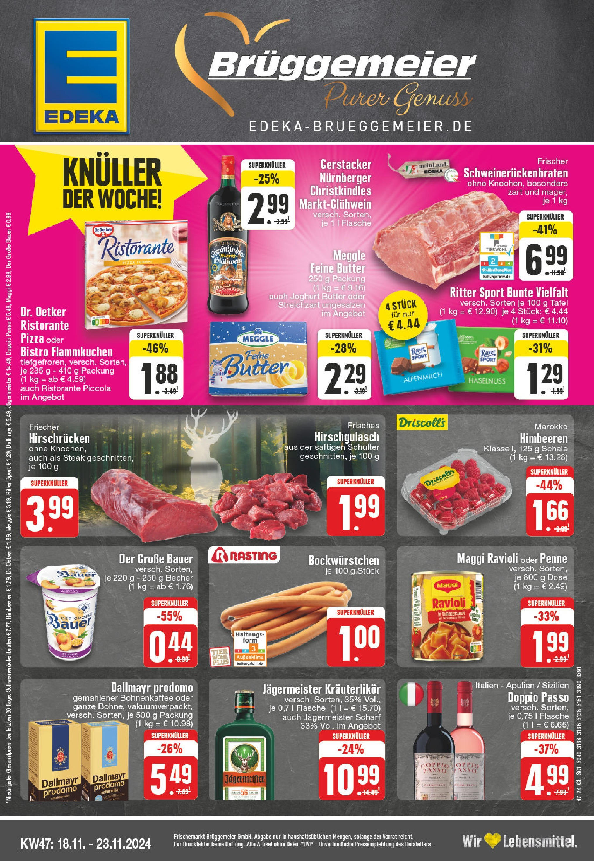 Edeka - EDEKA: Wochenangebote (ab 17.11.2024) » Angebote Online | Seite: 1 | Produkte: Ristorante, Butter, Dallmayr, Doppio Passo