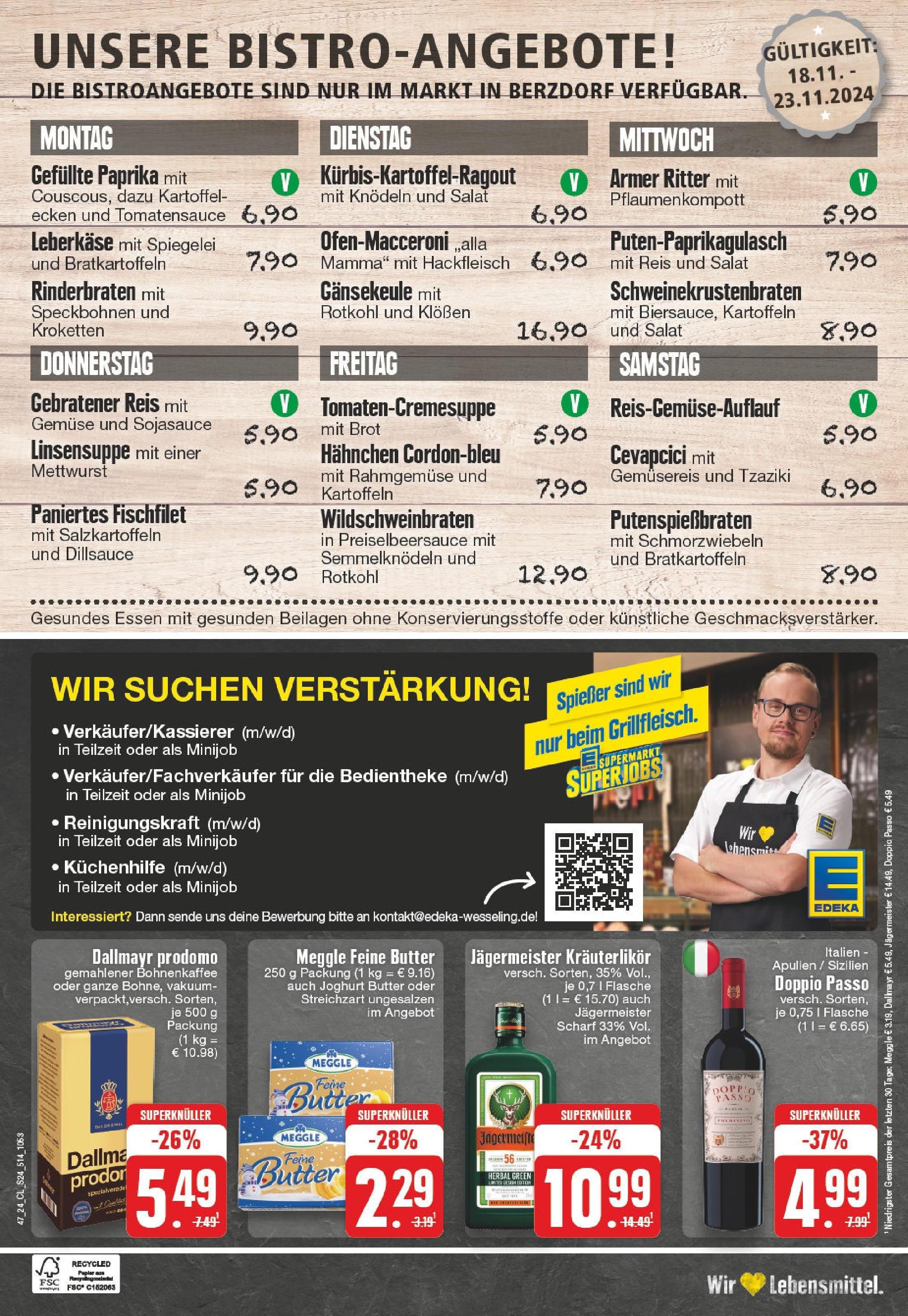 Edeka - EDEKA: Wochenangebote (ab 17.11.2024) » Angebote Online | Seite: 24 | Produkte: Rinderbraten, Butter, Kartoffeln, Gemüse