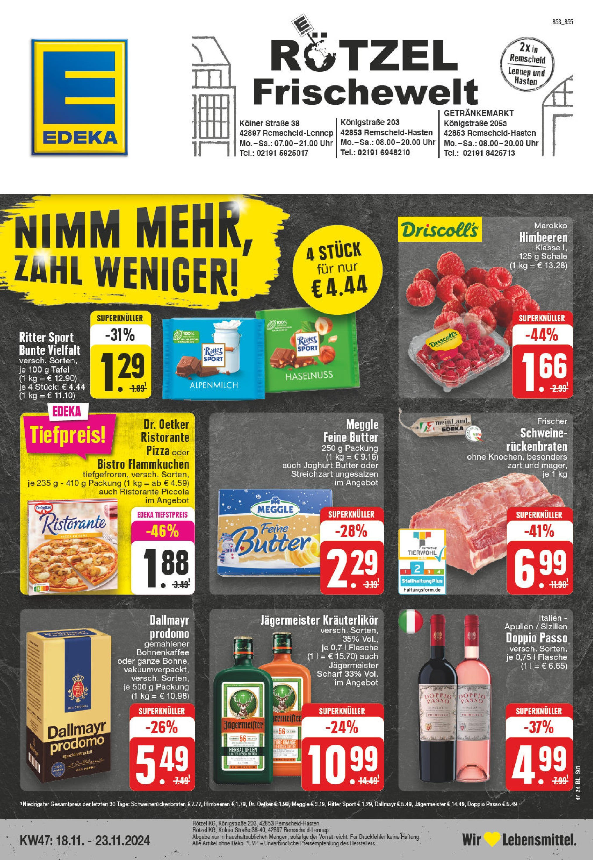 EDEKA Prospekt ab 17.11.2024 - EDEKA: Wochenangebote Online