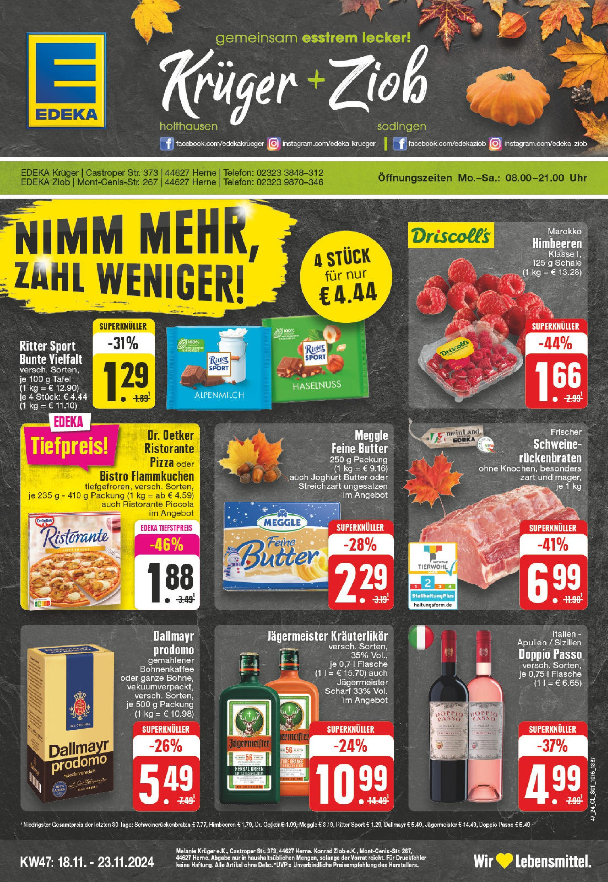 Edeka - EDEKA: Wochenangebote (ab 17.11.2024) » Angebote Online | Seite: 1 | Produkte: Joghurt, Ritter sport, Telefon, Uhr