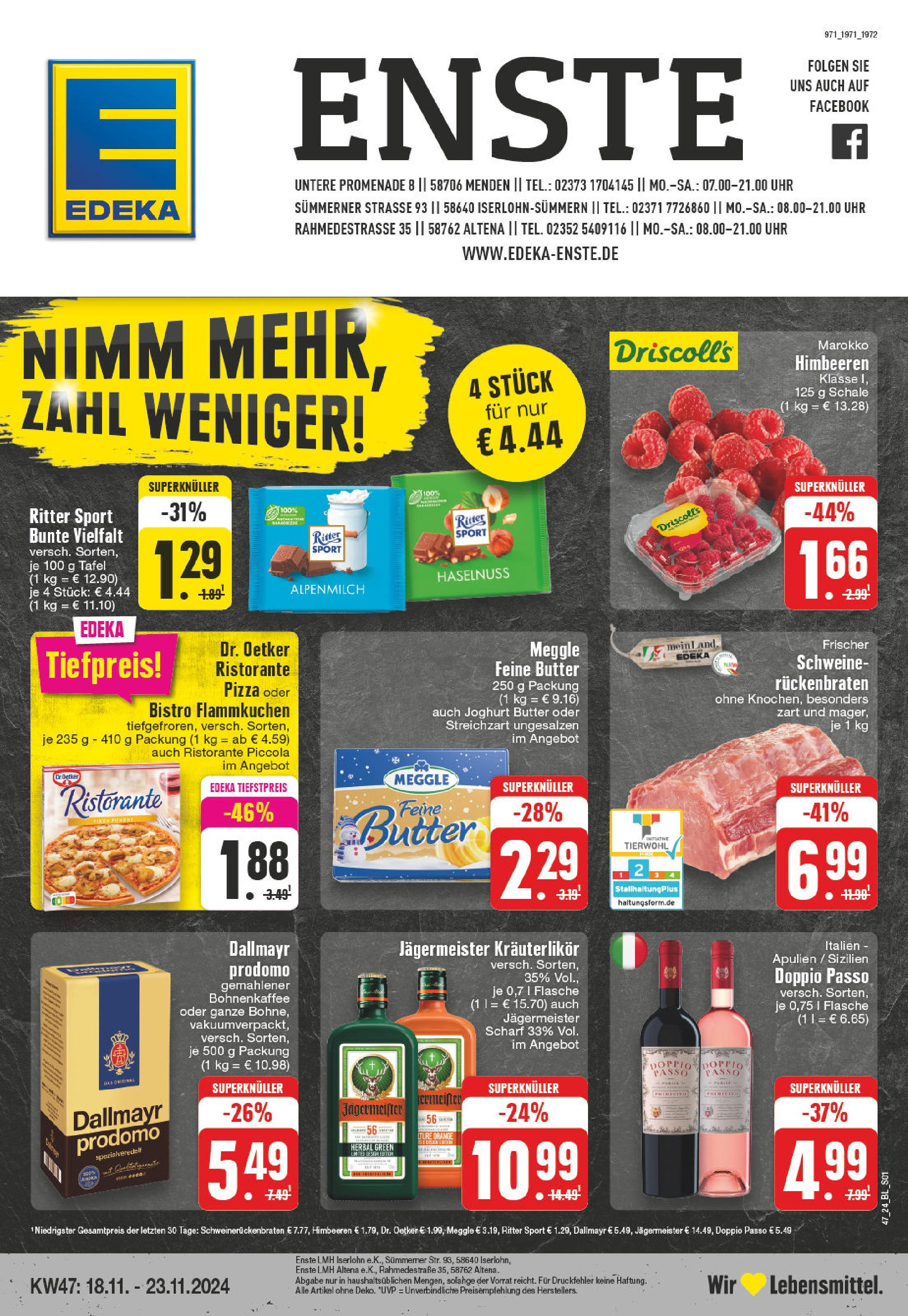 EDEKA Prospekt ab 17.11.2024 - EDEKA: Wochenangebote Online