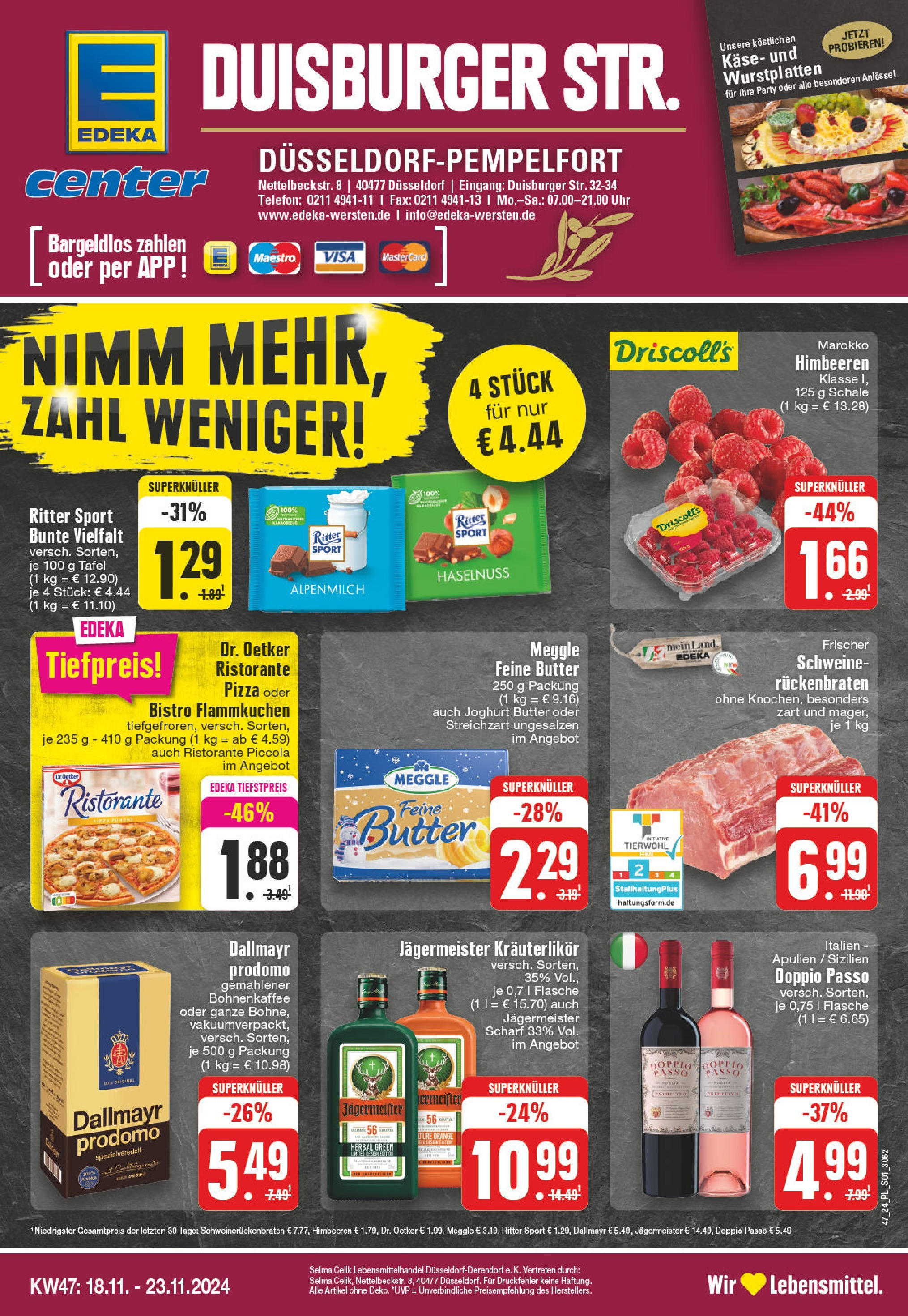 Edeka - EDEKA: Wochenangebote (ab 17.11.2024) » Angebote Online | Seite: 1 | Produkte: Käse, Dallmayr, Doppio Passo, Pizza