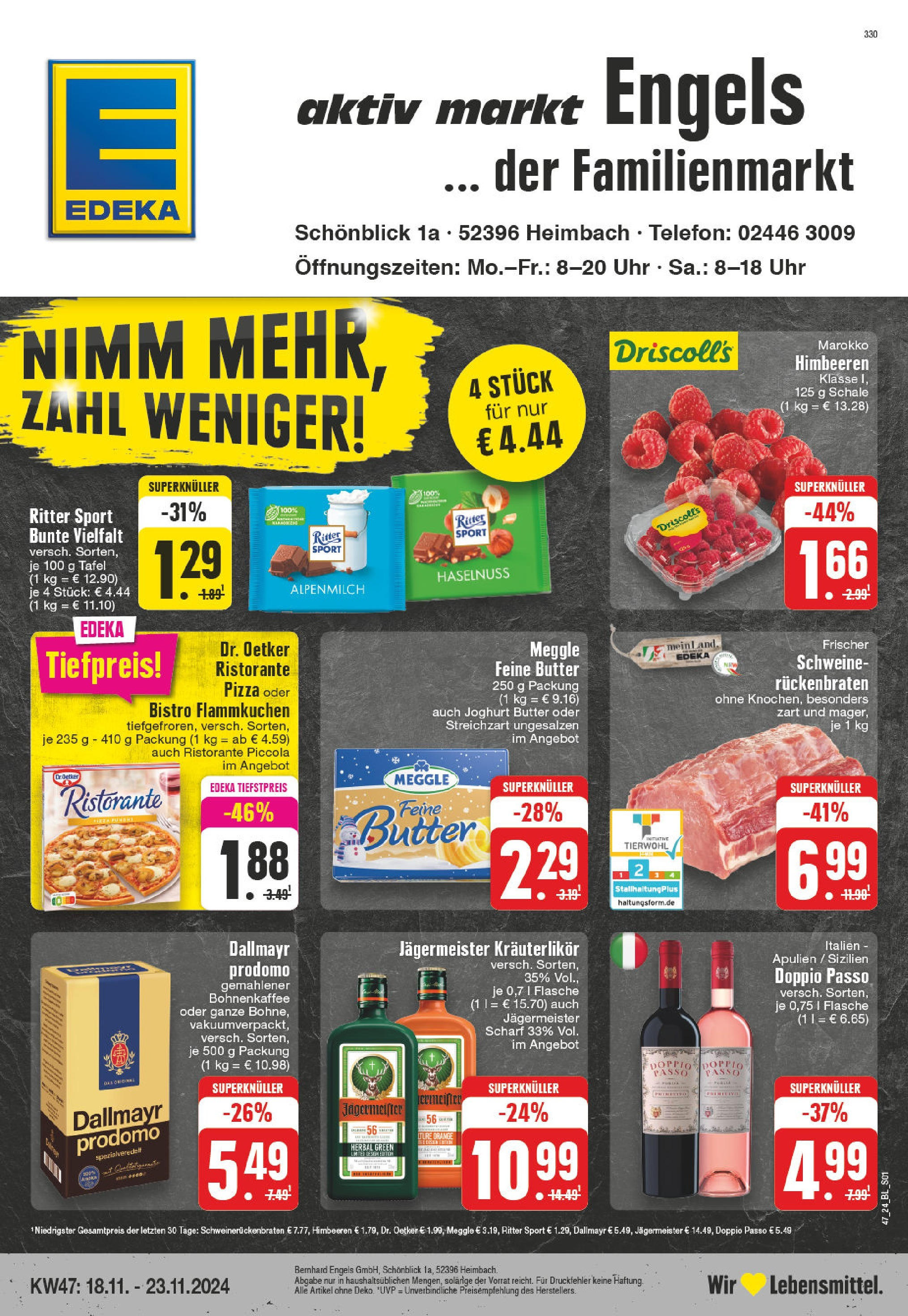 Edeka - EDEKA: Wochenangebote (ab 17.11.2024) » Angebote Online | Seite: 1 | Produkte: Ristorante, Doppio Passo, Pizza, Telefon