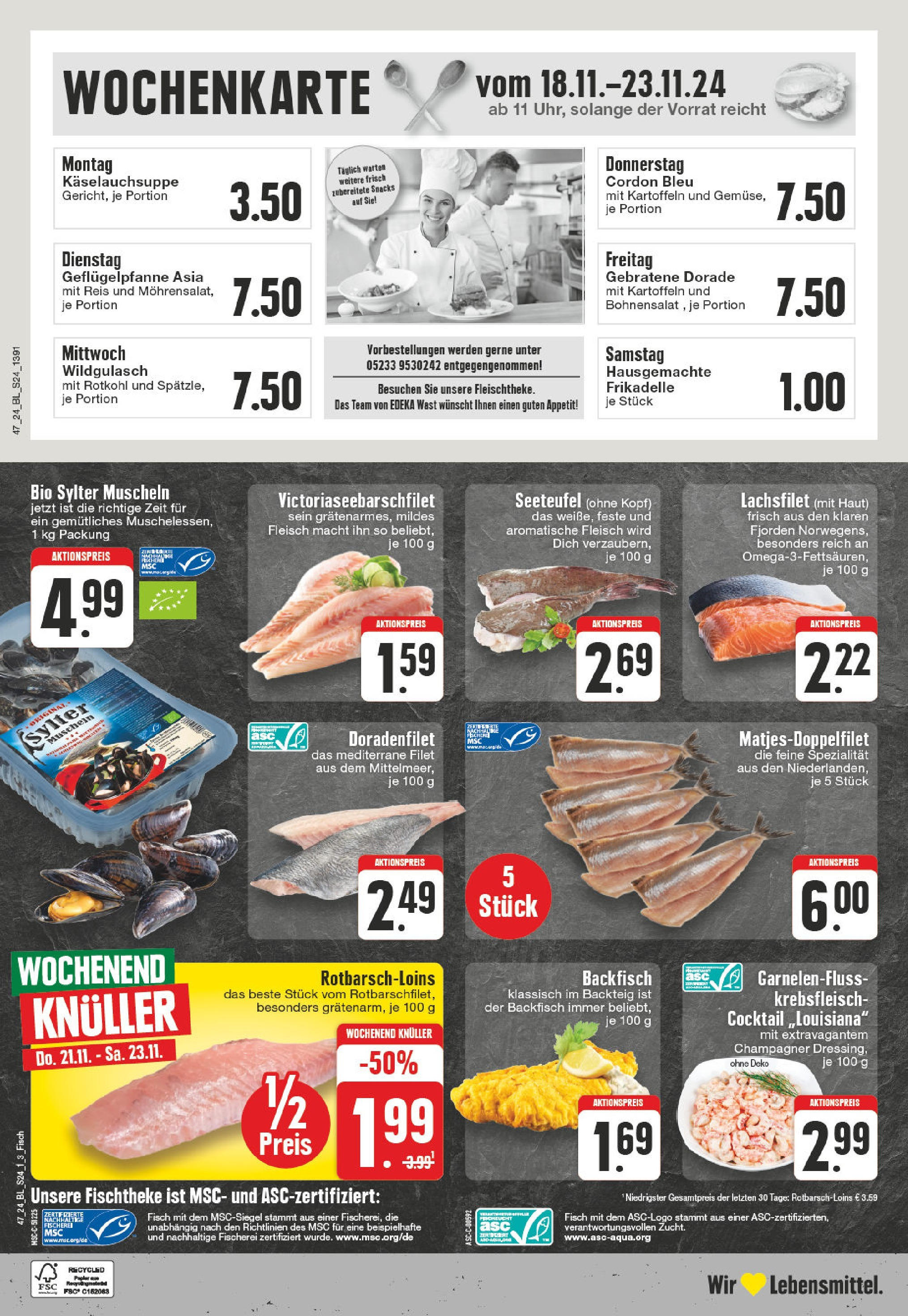 Edeka - EDEKA: Wochenangebote (ab 17.11.2024) » Angebote Online | Seite: 24 | Produkte: Dorade, Fisch, Reis, Fleisch