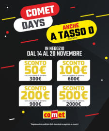 Comet days a tasso zero!