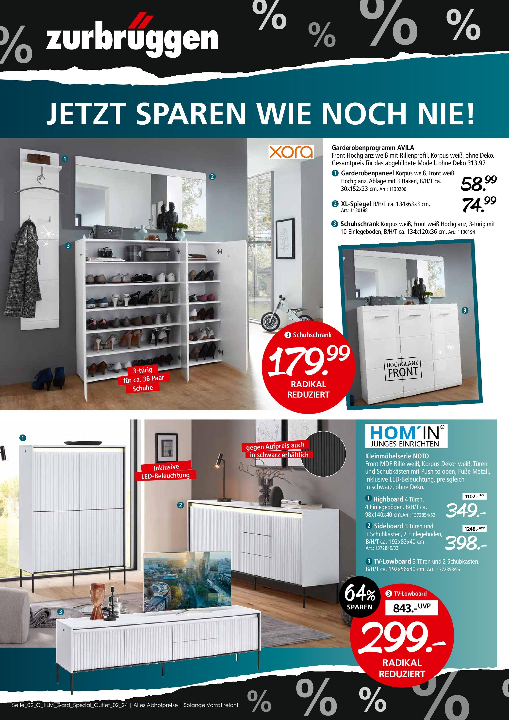 Zurbrüggen BLACK FRIDAY Prospekt von 14.11.2024 | Seite: 2 | Produkte: Sideboard, HIghboard