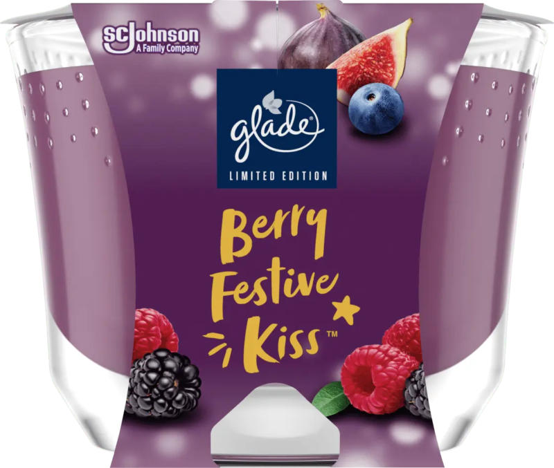 glade Duftkerze im Glas Berry Festive Kiss 204g