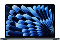 APPLE MacBook Air Notebook 13,6 Zoll, APPLE M3 Chip (8 Core CPU mit 4 Performance-Kernen und Effizienz-Kernen), 16 GB RAM, 256 SSD, macOS, M3, Mitternacht