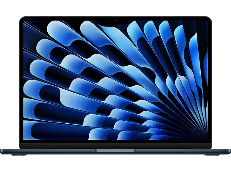 APPLE MacBook Air Notebook 13,6 Zoll, APPLE M3 Chip (8 Core CPU mit 4 Performance-Kernen und Effizienz-Kernen), 16 GB RAM, 256 SSD, macOS, M3, Mitternacht