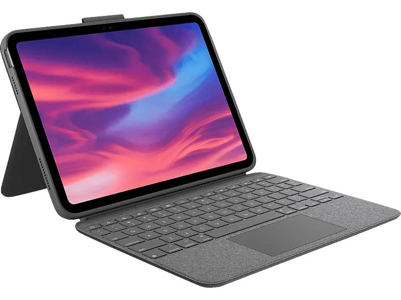 LOGITECH Combo Touch Case für Apple iPad 10.Gen (2022), DE, Grau; Tastatur-Case