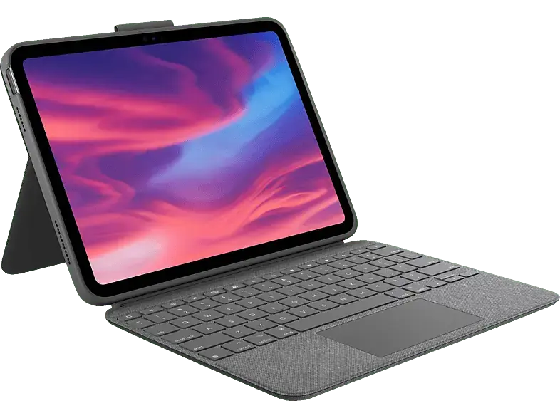 LOGITECH Combo Touch, iPad (10. Generation), DEU (Qwertz), Grau; Tablet Tastatur