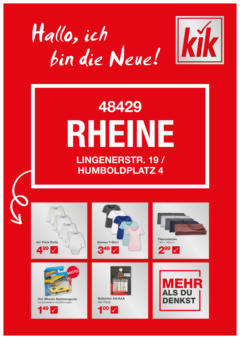 Kik - KiK: Neueröffnung in Rheine gültig ab dem 24.11.2024