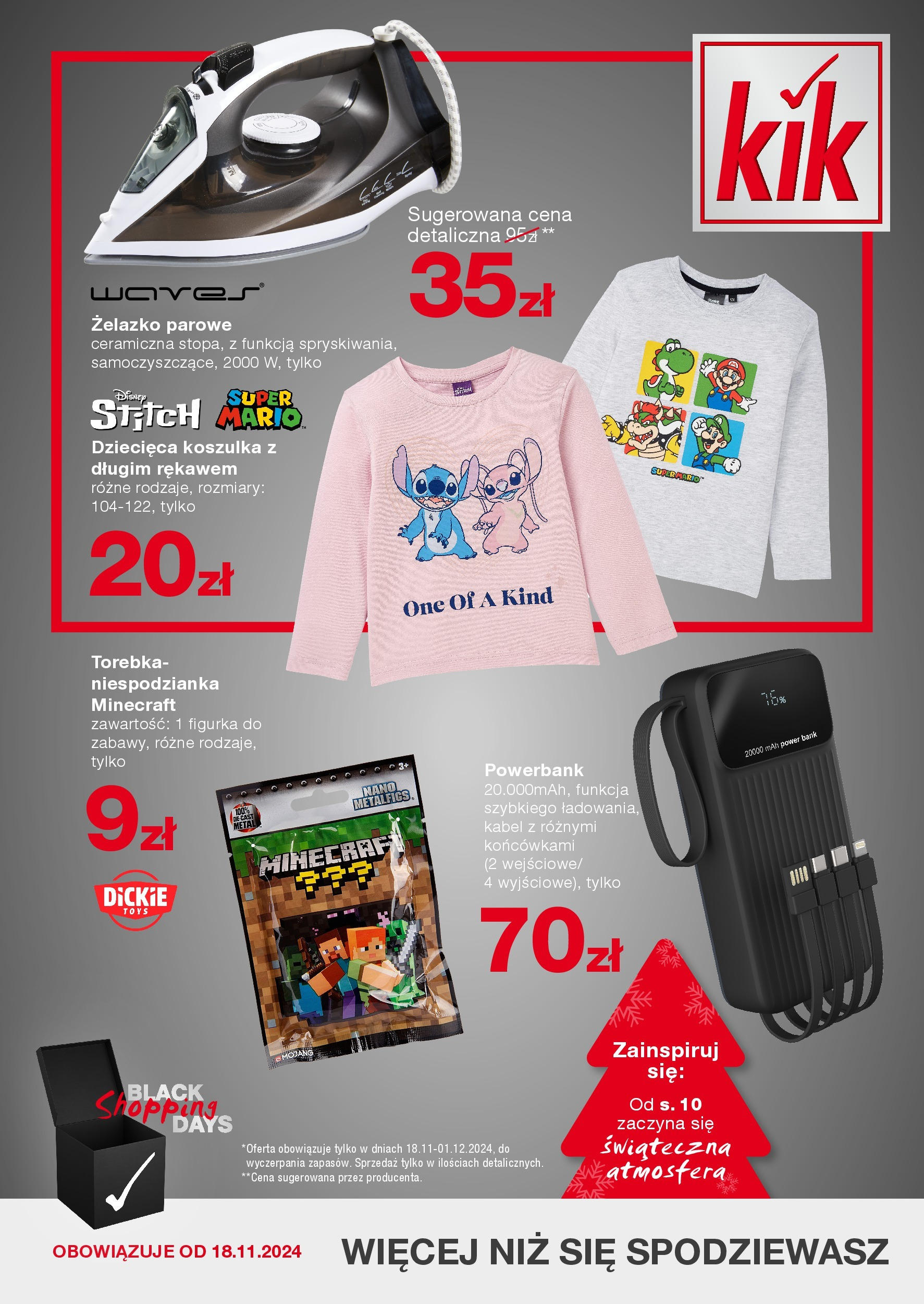 Kik BLACK FRIDAY Gazetka (18.11.2024) > Promocje - Numer strony 1