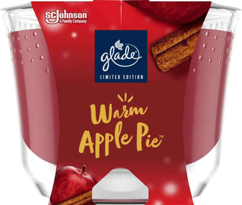 glade Duftkerze im Glas Warm Apple Pie 204g