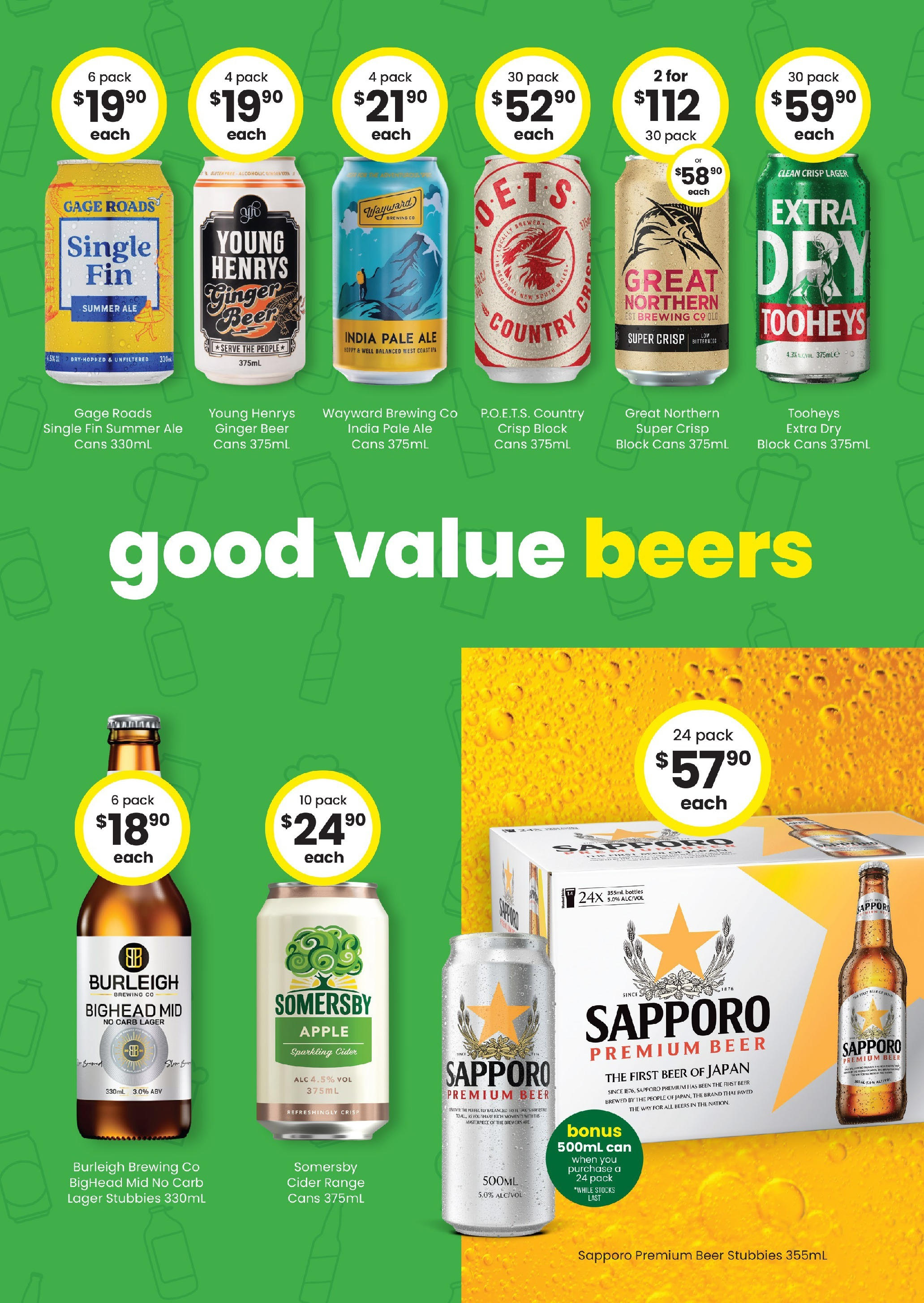 The Bottle-O - Good Value Booze, For Good Value People. QLD 18/11 - 17/11/2024 > weekly / monthly specials | Page: 7 | Products: Ginger, Beer