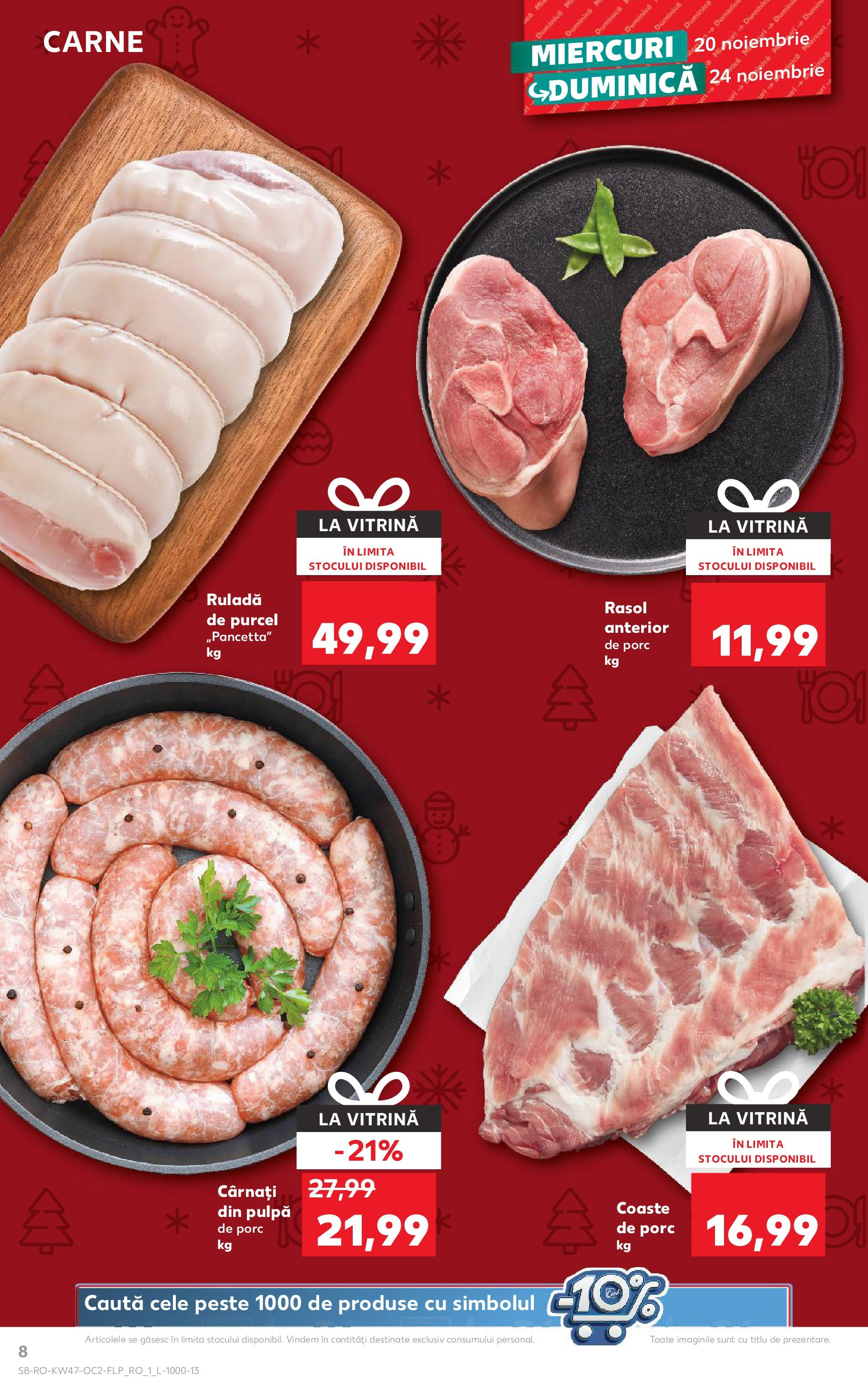 Catalog Kaufland CRĂCIUN de la 20.11.2024 | Pagină: 8 | Produse: Vitrină, Pește, Rasol, Cârnați