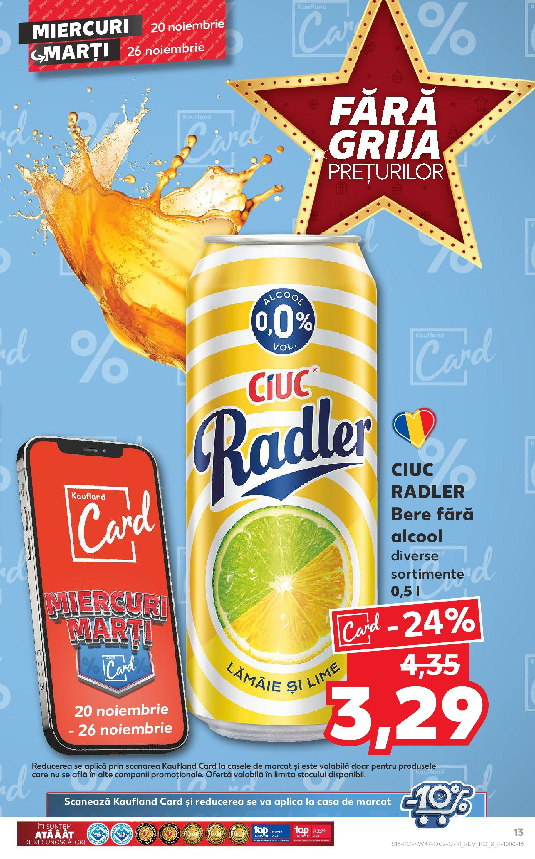 Catalog Kaufland CRĂCIUN de la 20.11.2024 | Pagină: 13 | Produse: Lime, Bere, Lămâie