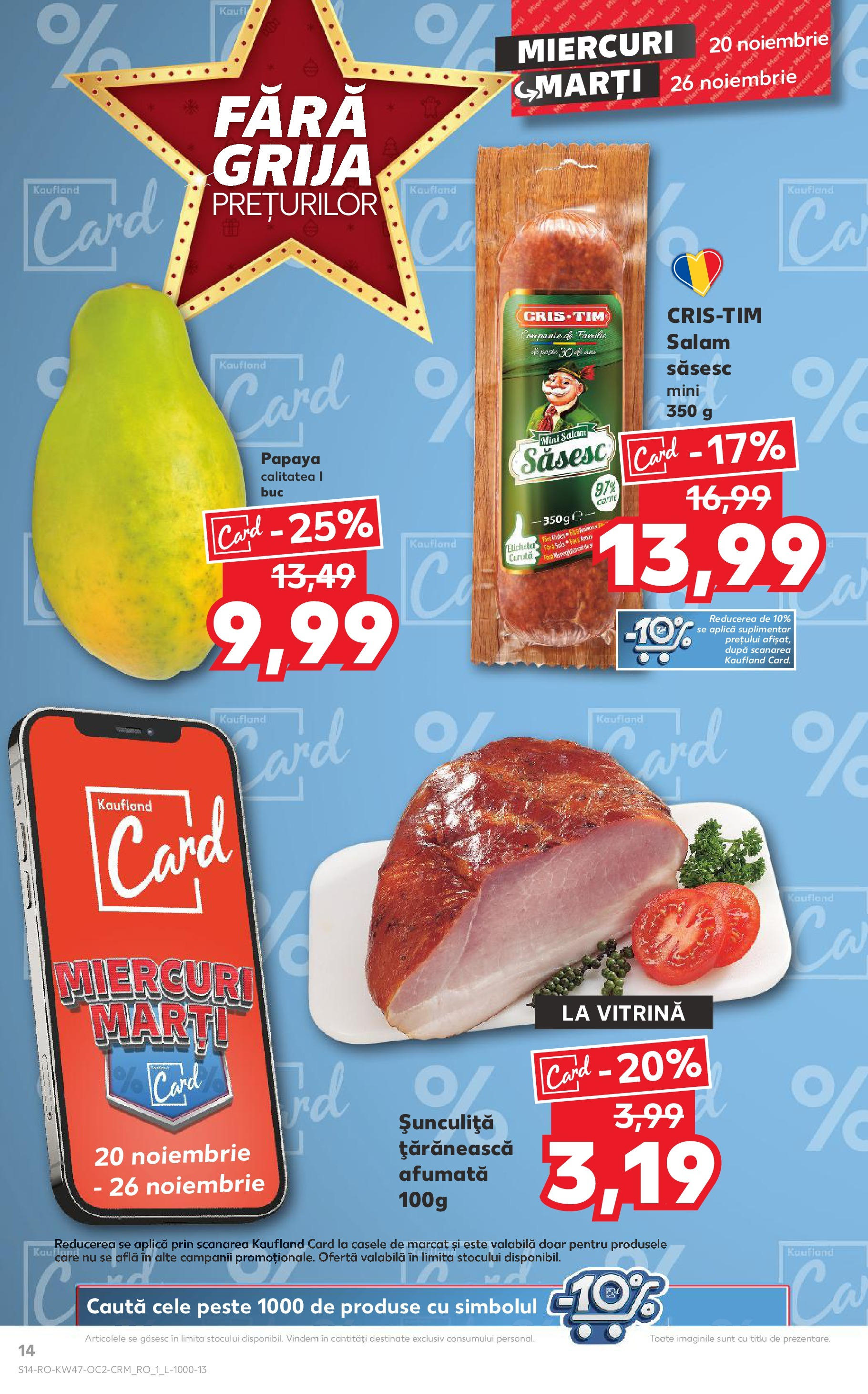 Catalog Kaufland CRĂCIUN de la 20.11.2024 | Pagină: 14 | Produse: Vitrină, Salam, Pește