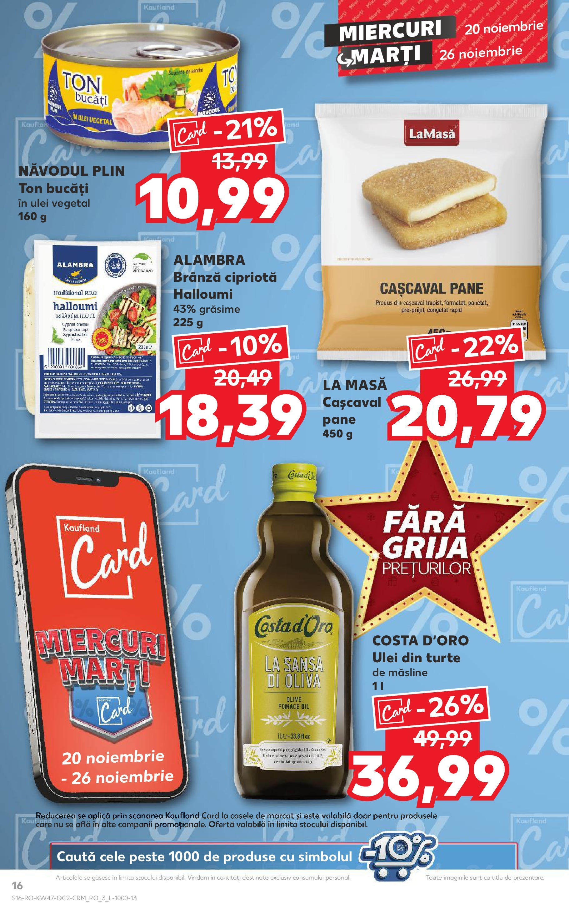 Catalog Kaufland CRĂCIUN de la 20.11.2024 | Pagină: 16 | Produse: Masă, Cașcaval, Brânză, Pește