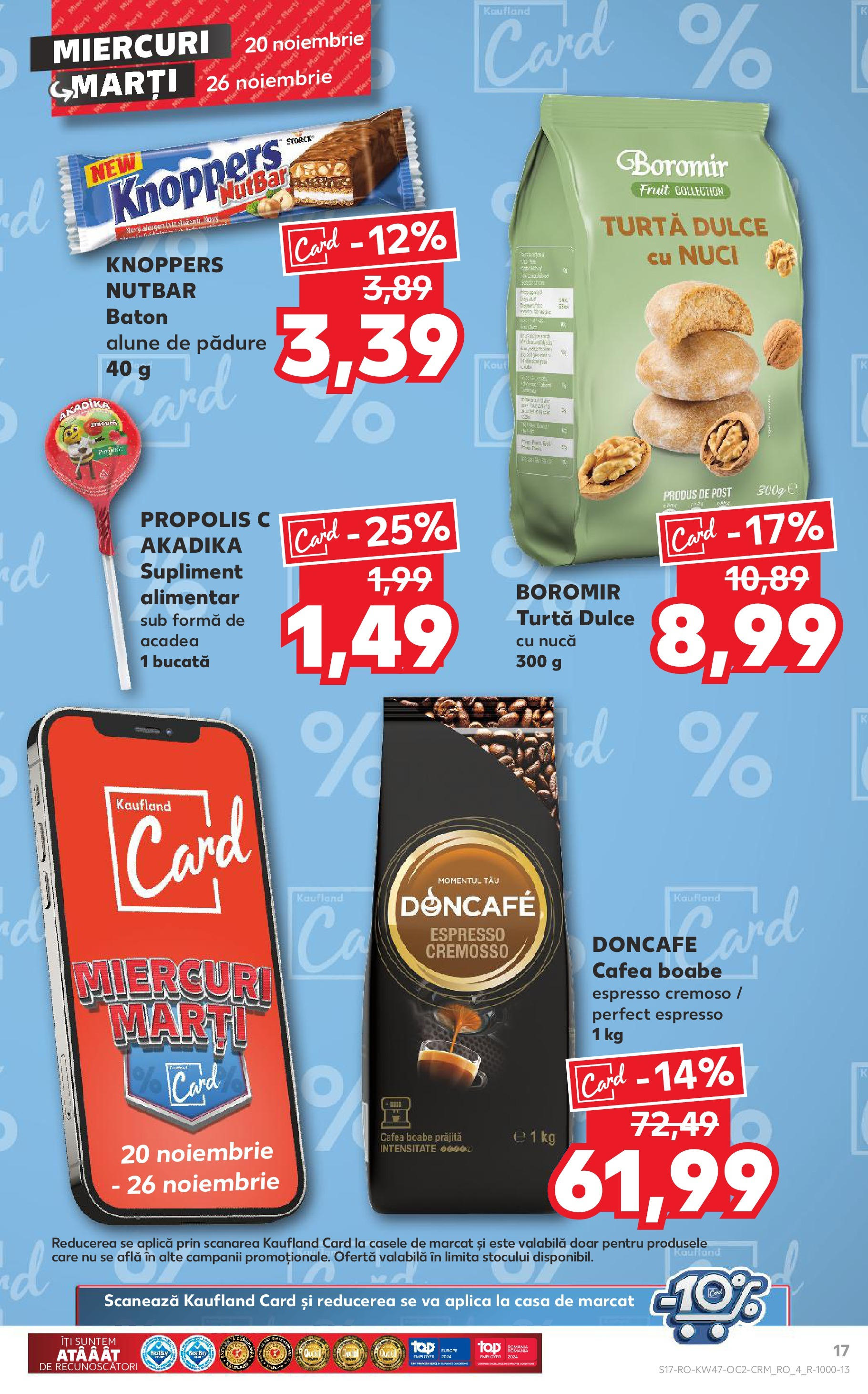 Catalog Kaufland CRĂCIUN de la 20.11.2024 | Pagină: 17 | Produse: Alune, Cafea, Nuci, Turtă dulce