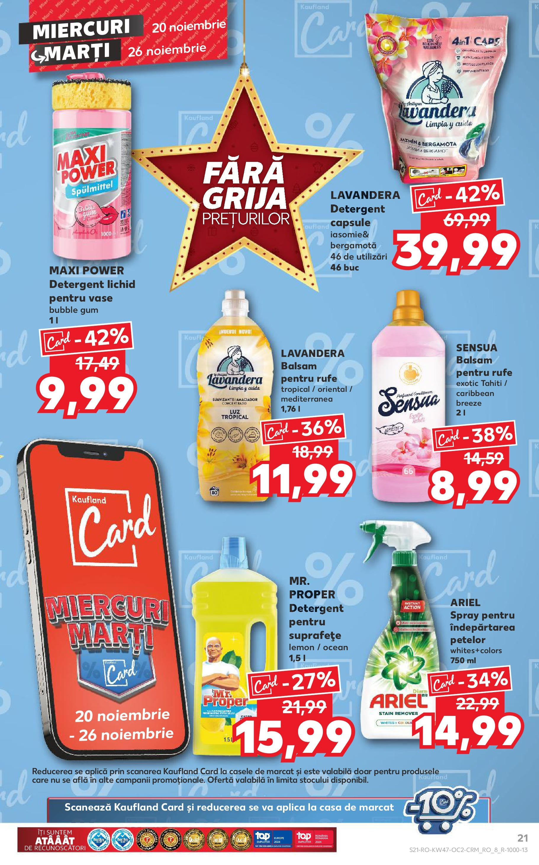 Catalog Kaufland CRĂCIUN de la 20.11.2024 | Pagină: 21 | Produse: Balsam, Detergent