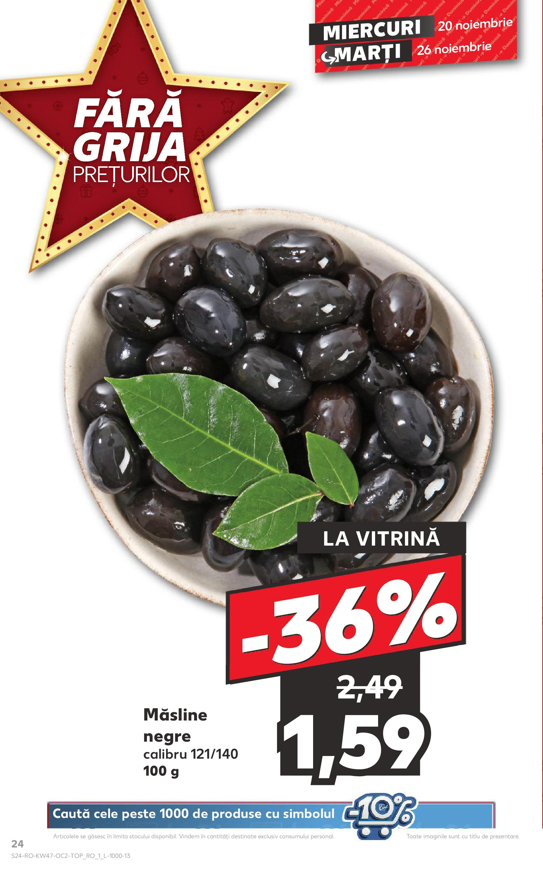 Catalog Kaufland CRĂCIUN de la 20.11.2024 | Pagină: 24 | Produse: Vitrină, Măsline, Pește