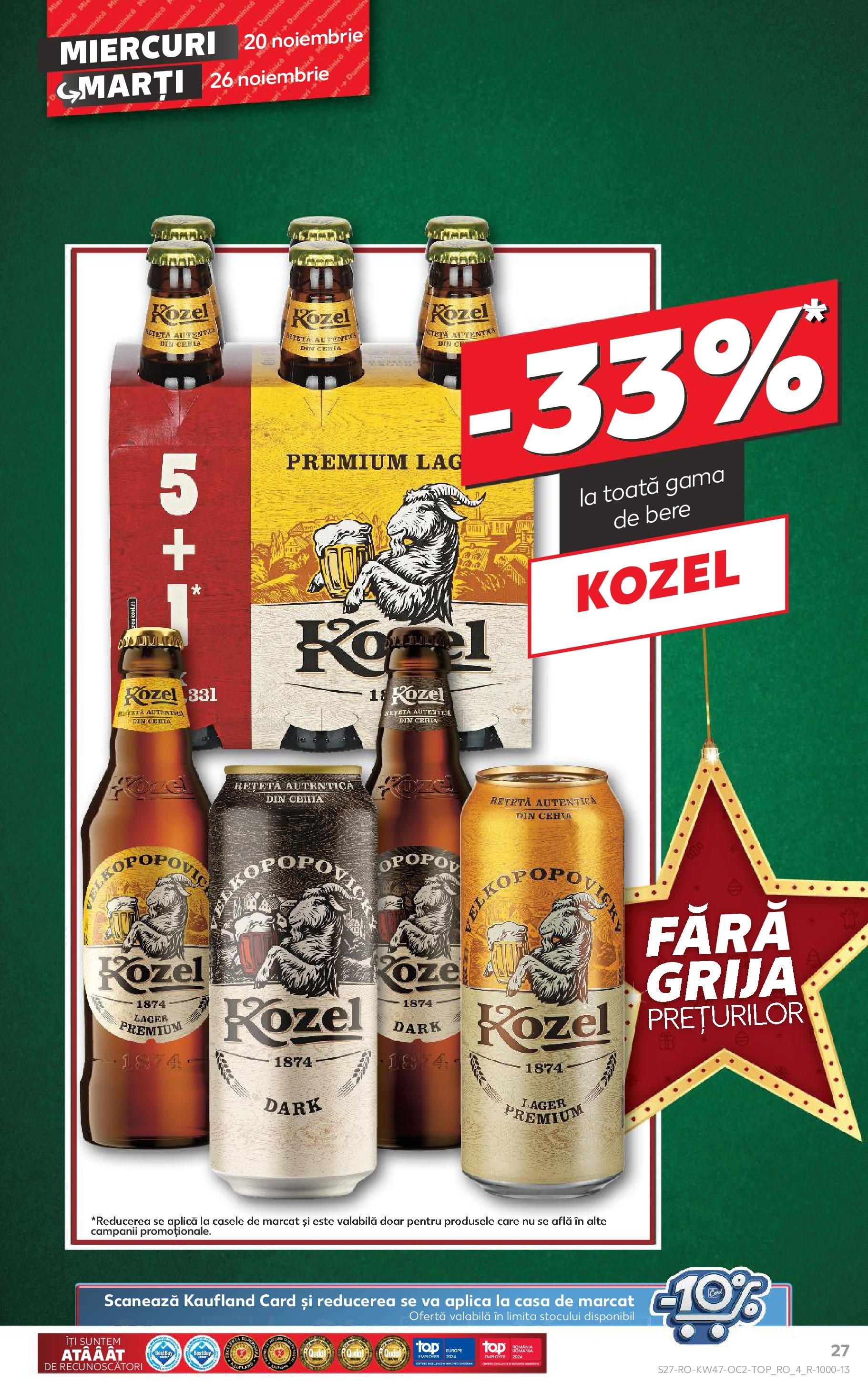 Catalog Kaufland CRĂCIUN de la 20.11.2024 | Pagină: 27 | Produse: Bere