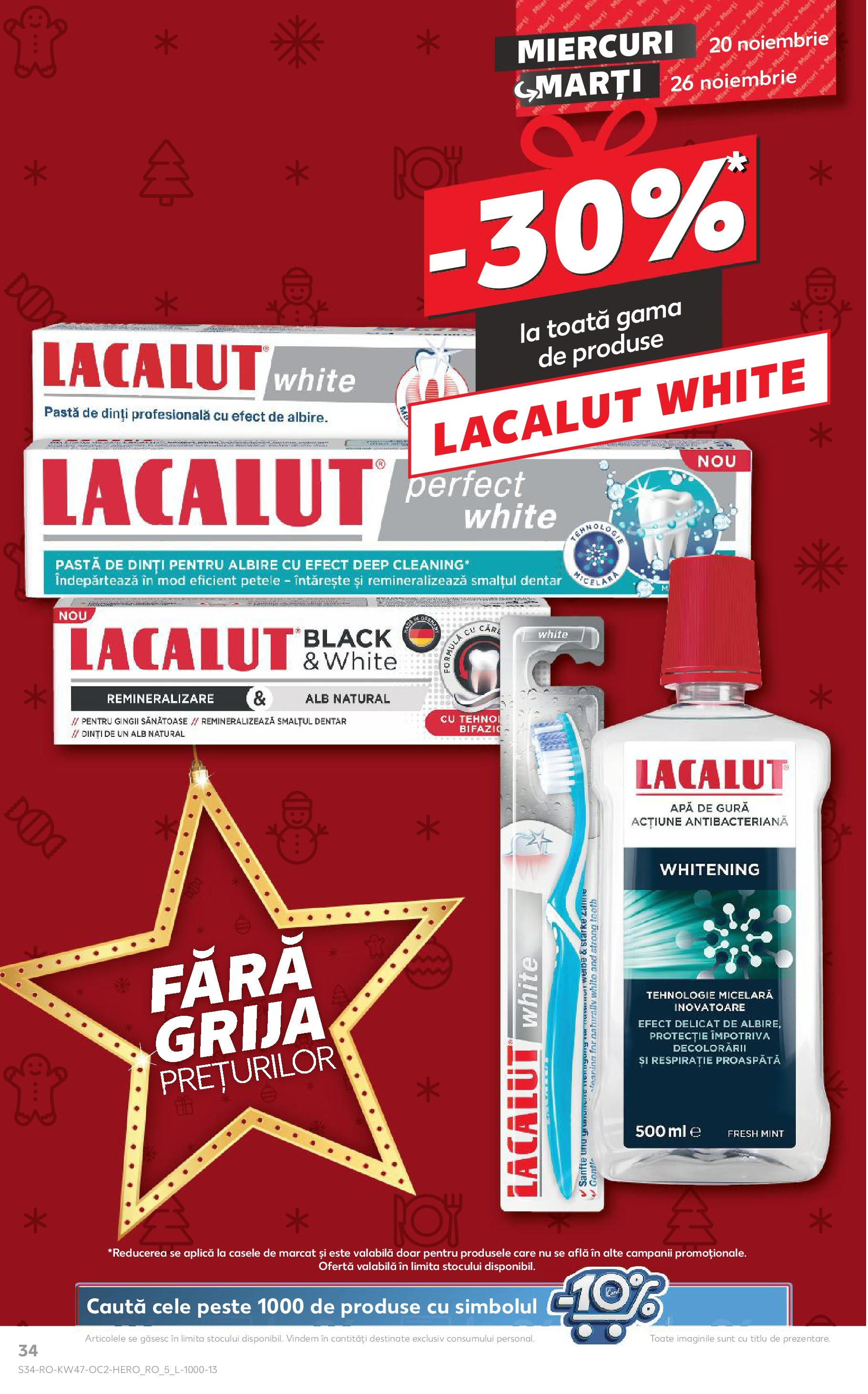 Catalog Kaufland CRĂCIUN de la 20.11.2024 | Pagină: 34 | Produse: Pastă de dinți, Pește, Apă de gură, Apă