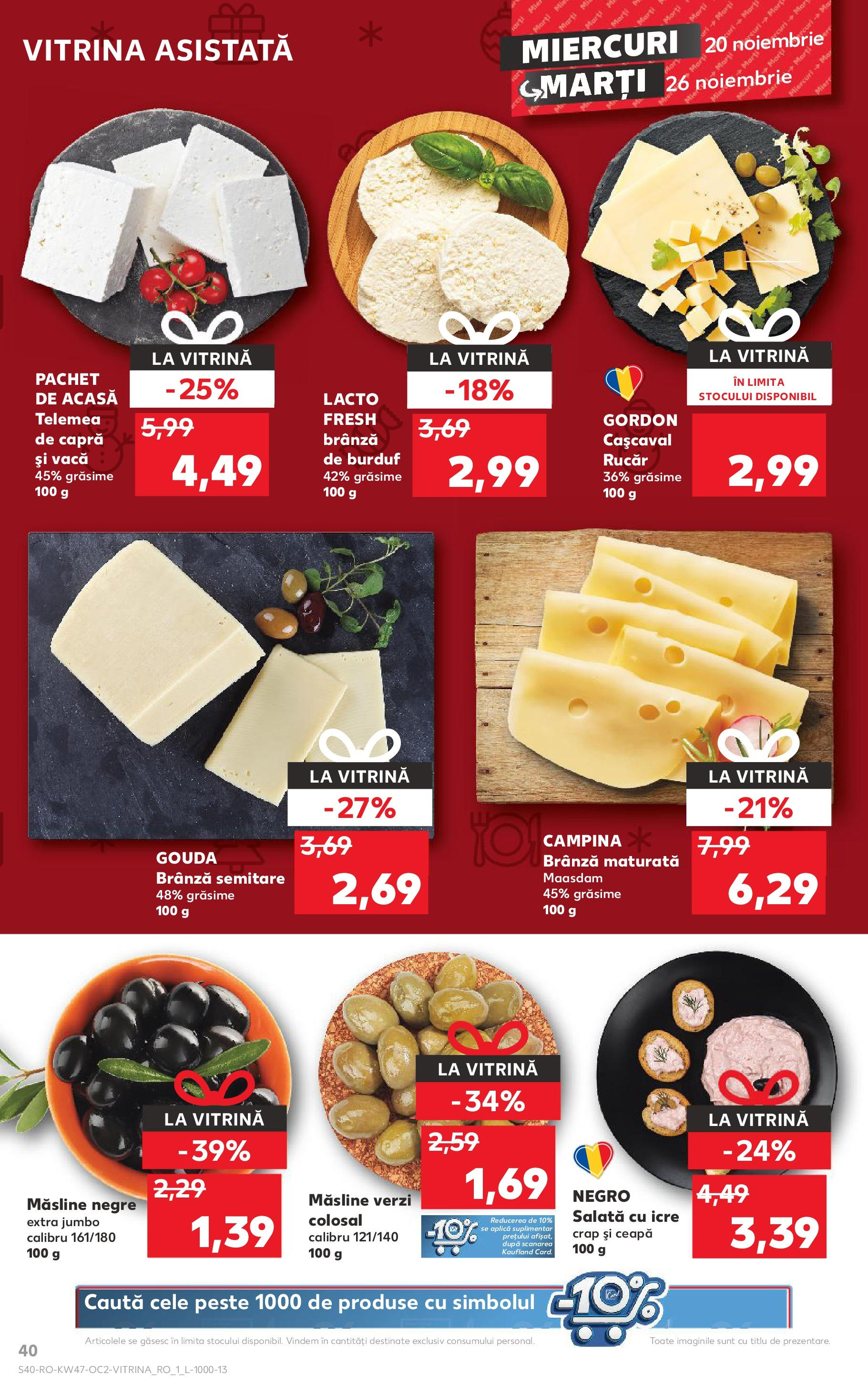 Catalog Kaufland CRĂCIUN de la 20.11.2024 | Pagină: 40 | Produse: Cort, Vitrină, Cașcaval, Salată