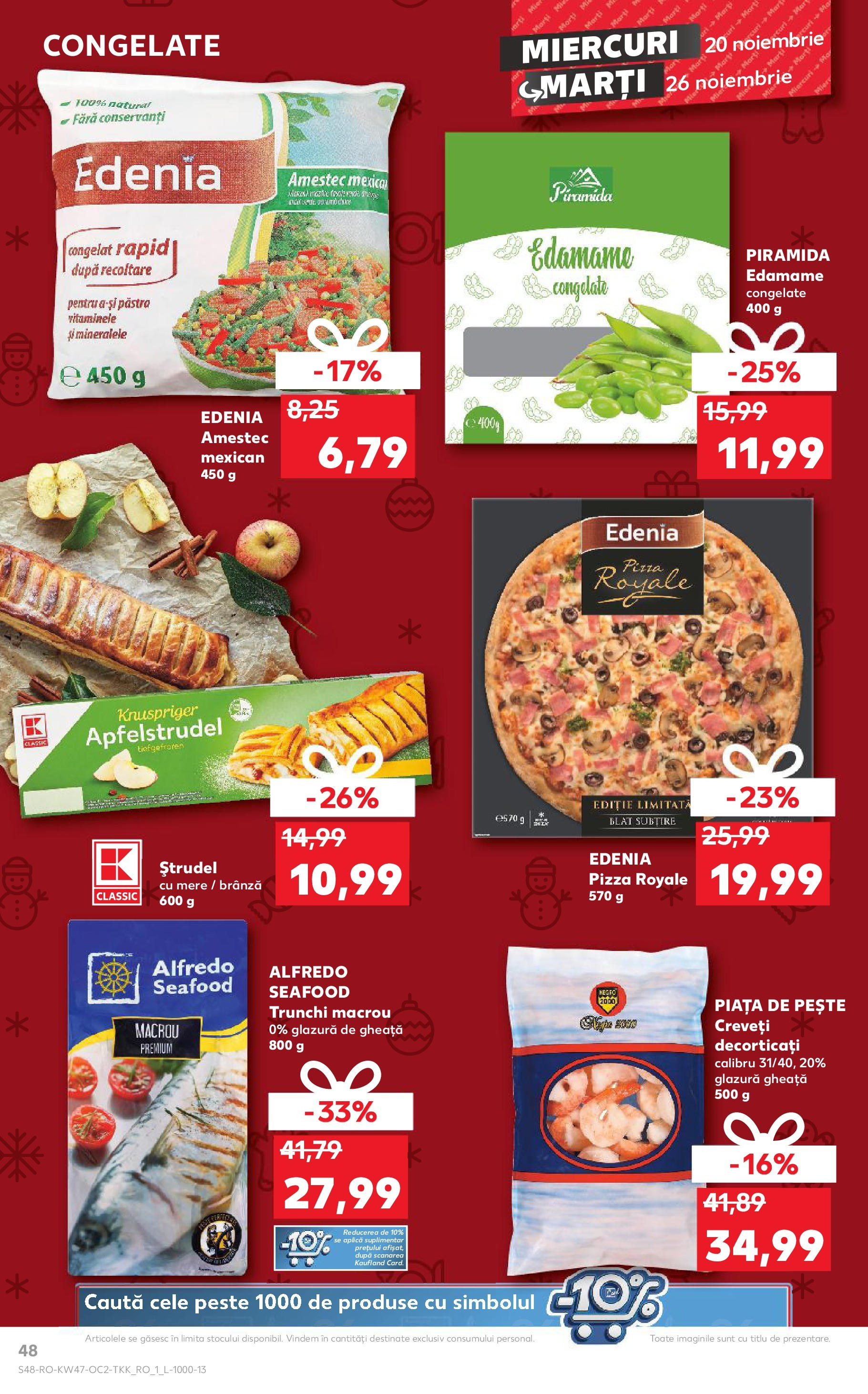 Catalog Kaufland CRĂCIUN de la 20.11.2024 | Pagină: 48 | Produse: Ștrudel, Brânză, Pizza, Mere