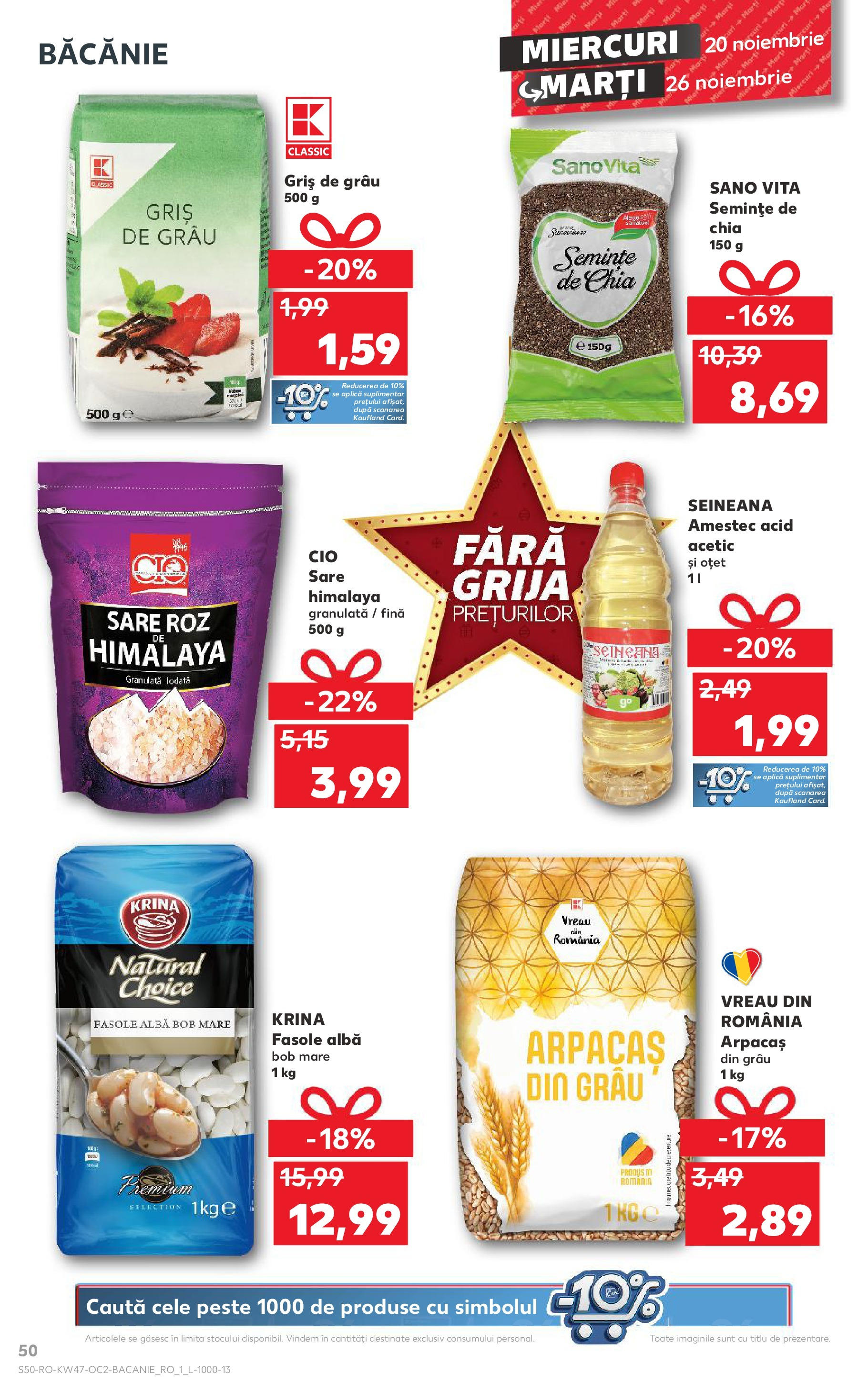 Catalog Kaufland CRĂCIUN de la 20.11.2024 | Pagină: 50 | Produse: Semințe, Pește, Fasole albă, Sare